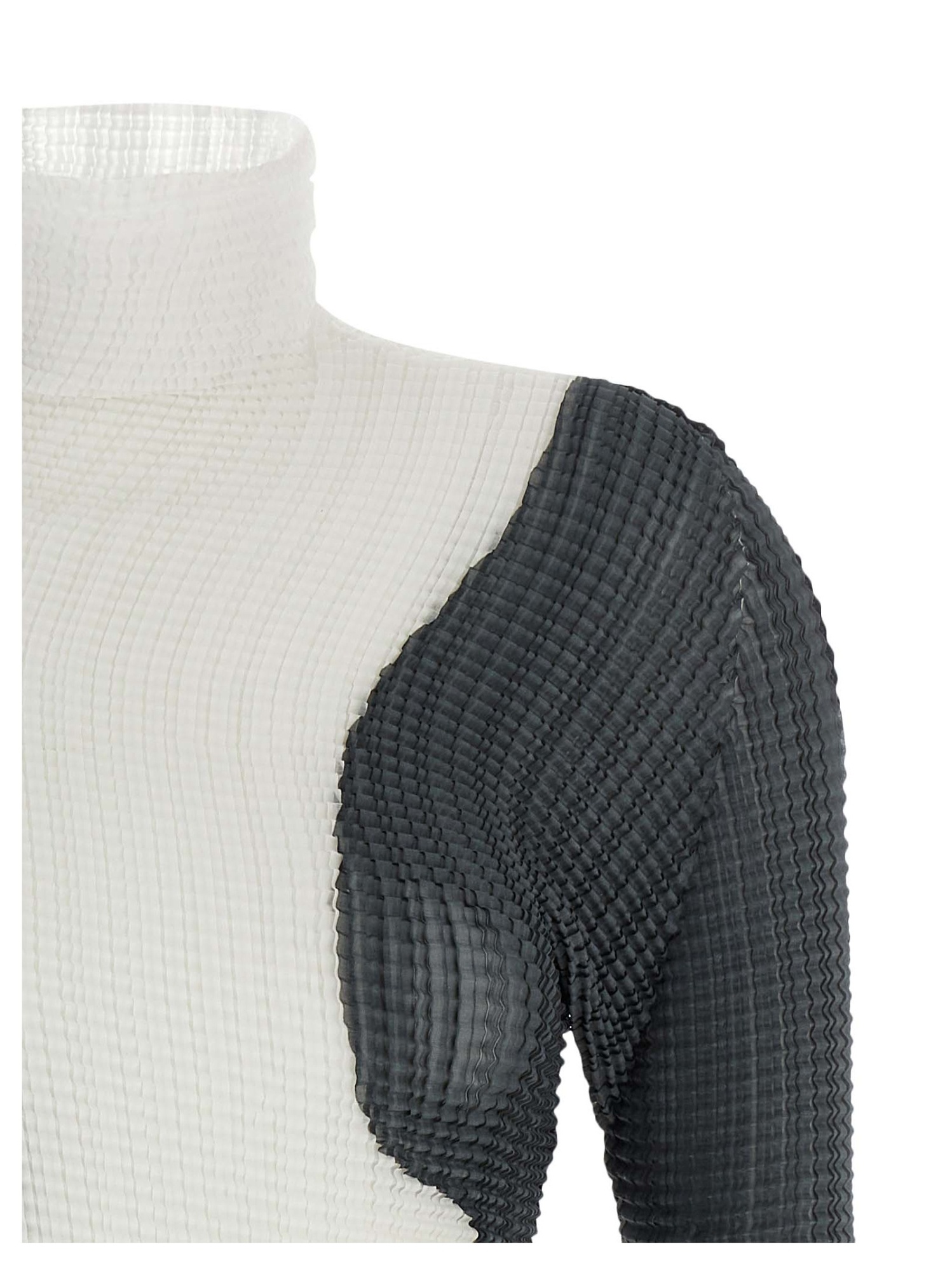 Issey Miyake Abstract Tint Pleats Blouse In Multi