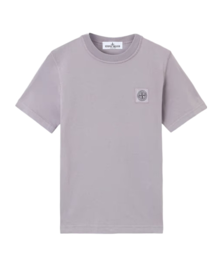 Stone Island Short-sleeve T-shirt With Compass Patch In Lilac
