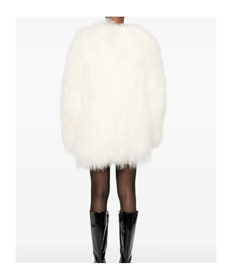 Numero 00 Robyn Mongolian-fur Coat In White