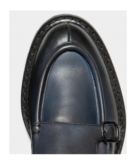 Doucal's Double-buckle Monk Shoes In Black