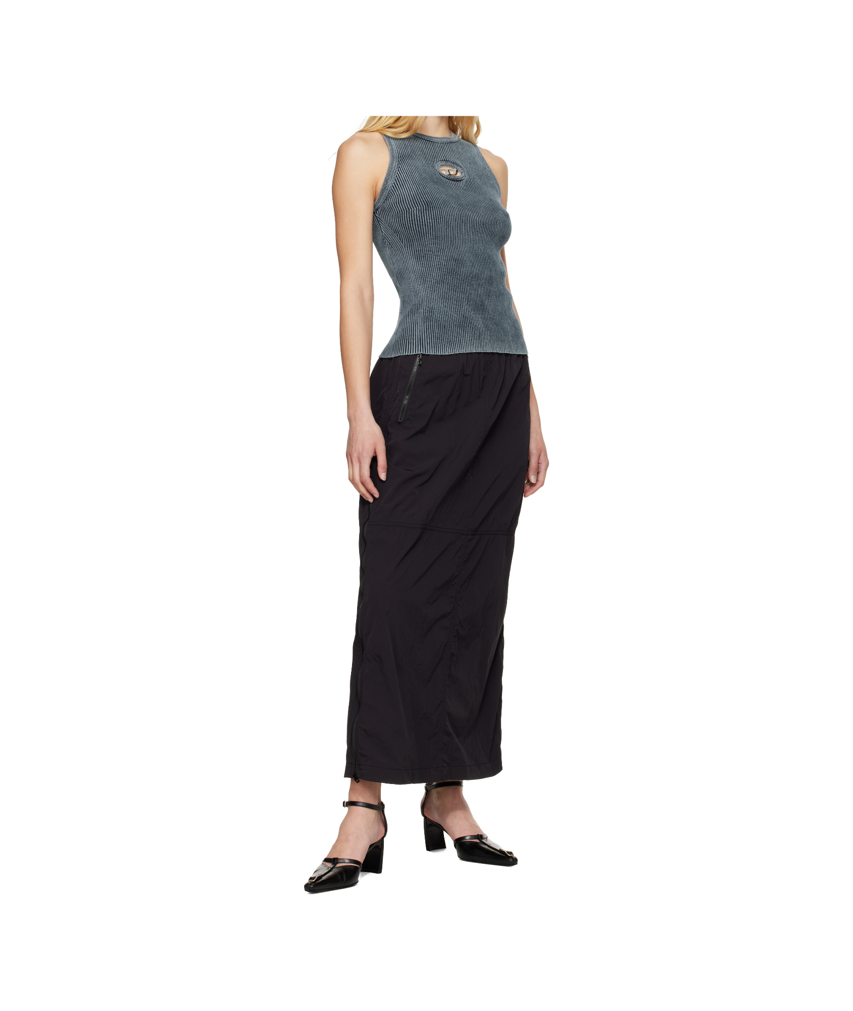 Diesel Black O-hazel-q3 Maxi Skirt In Black