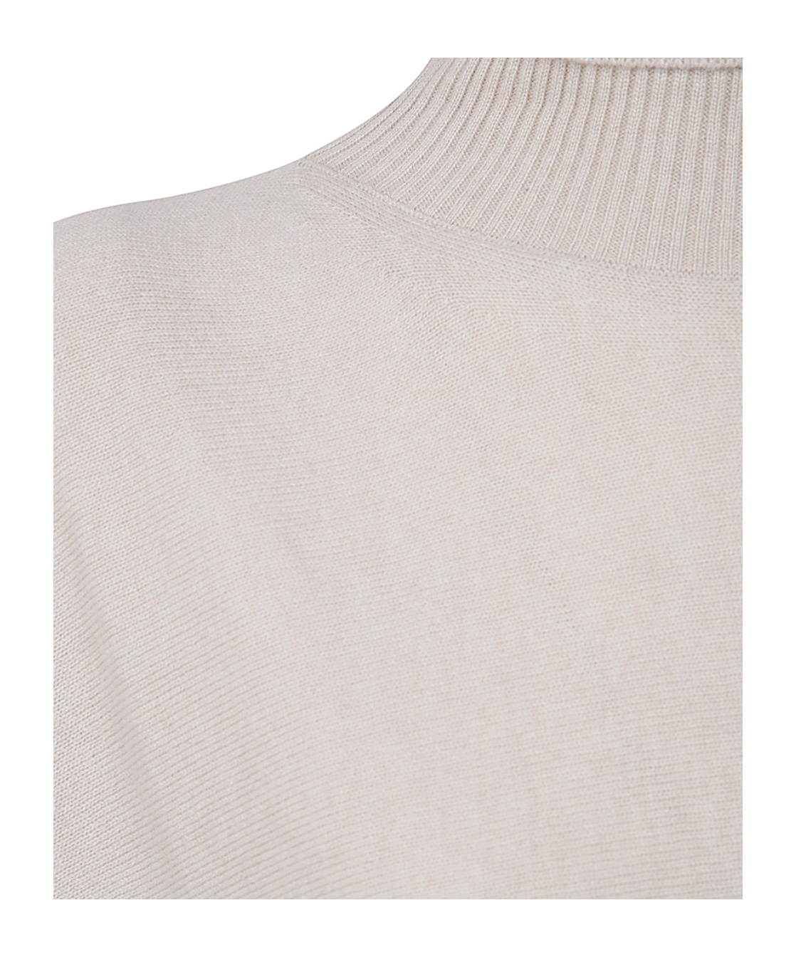 D Exterior High-necked Long-sleeved Sweater In Gray