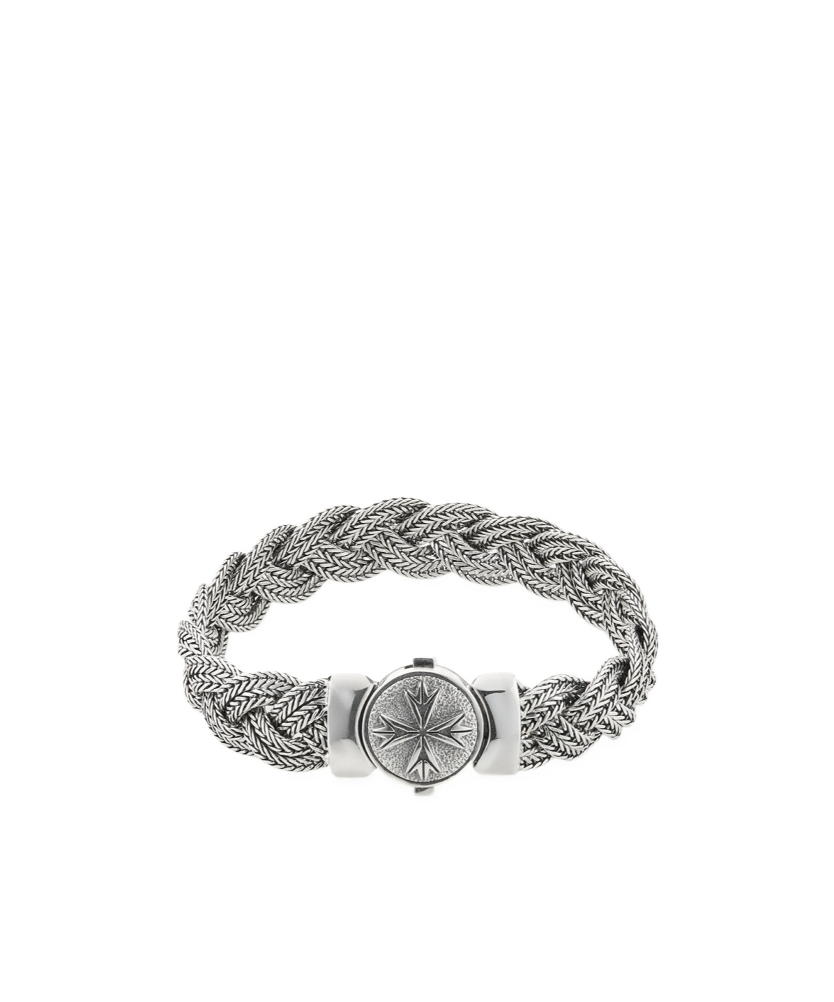Emanuele Bicocchi Large Diamond-cut Flat Braided Bracelet