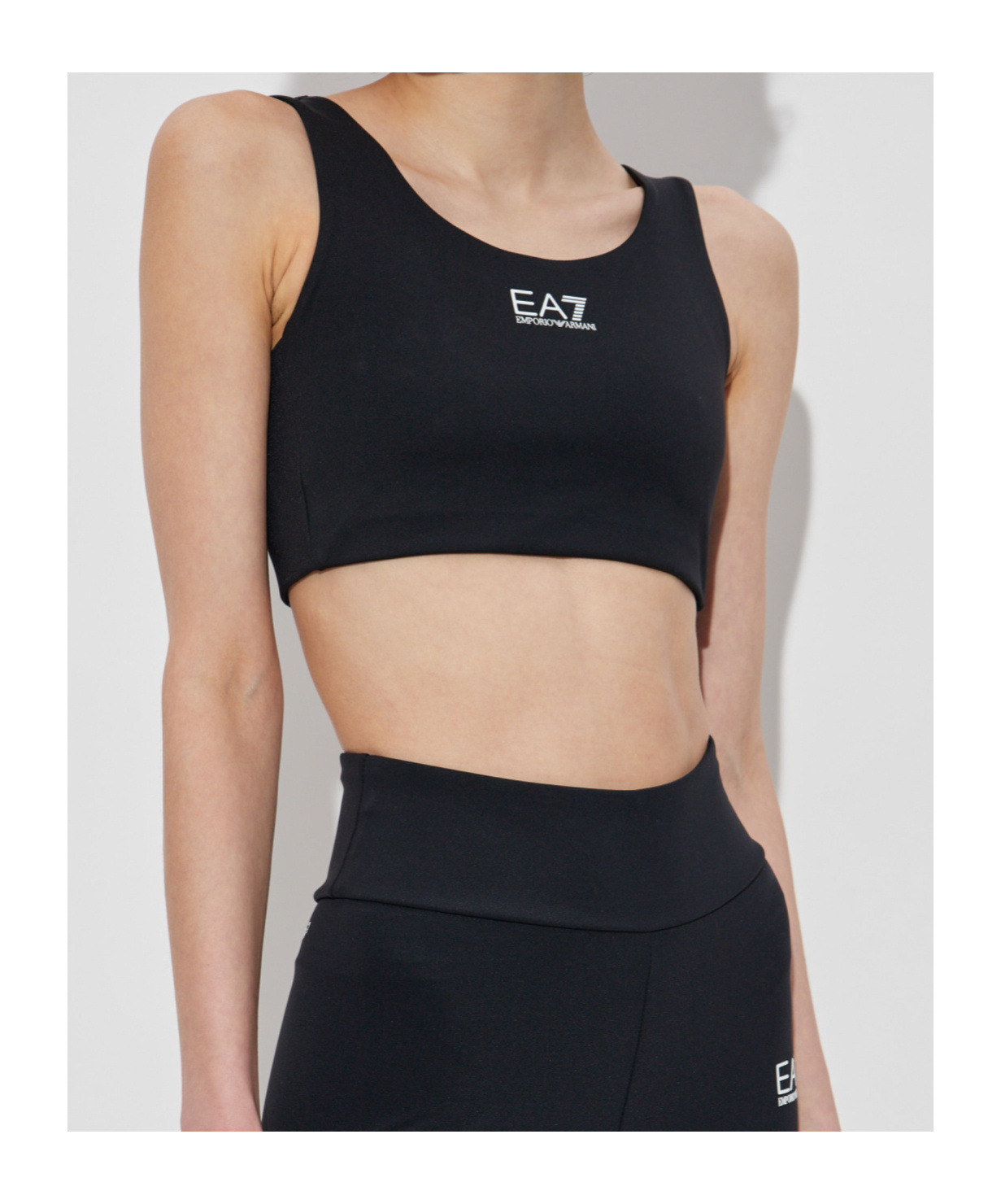 Ea7 Cropped Tops In Black