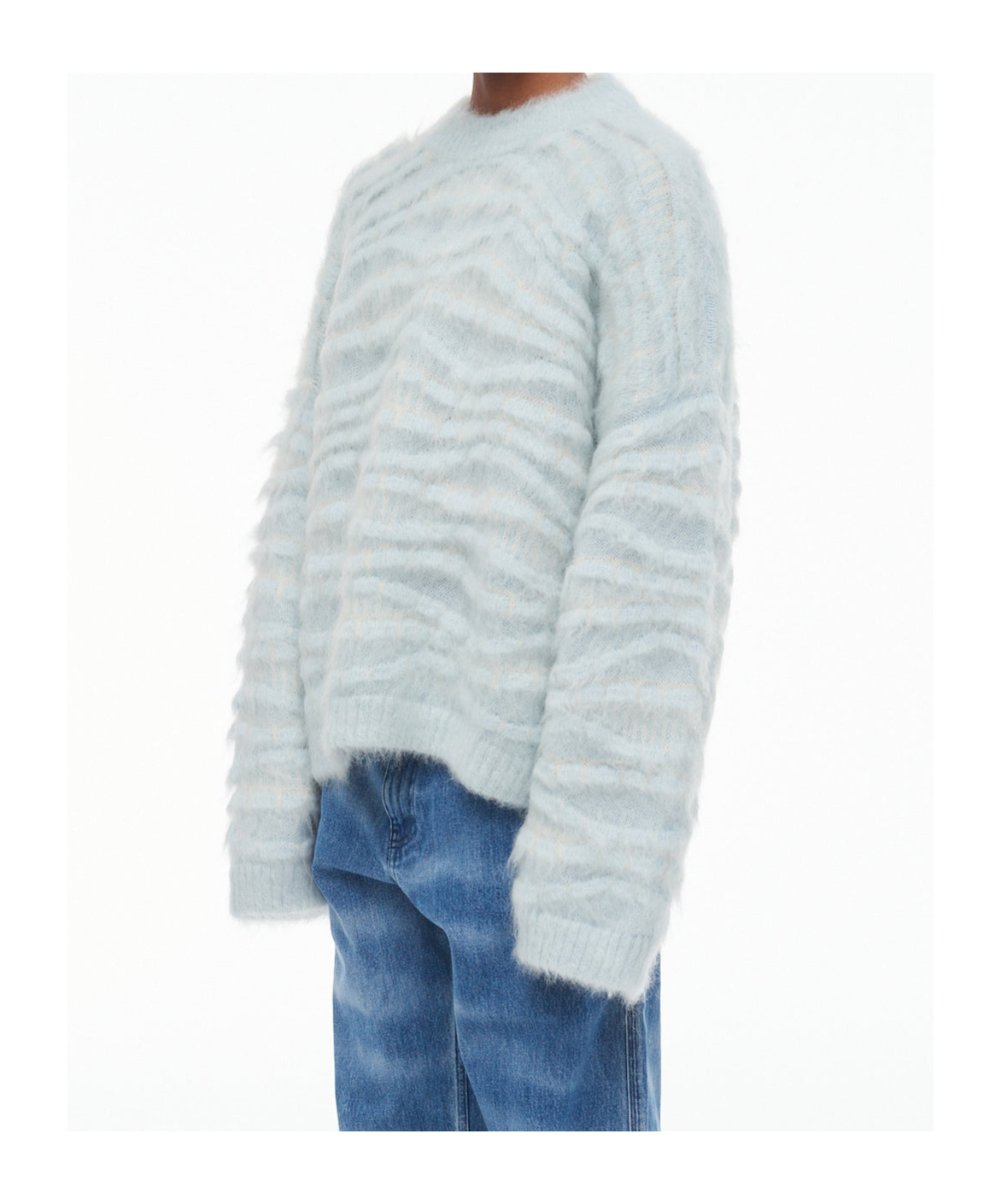 Bonsai 3d Brushed Sweatshirt In Blue
