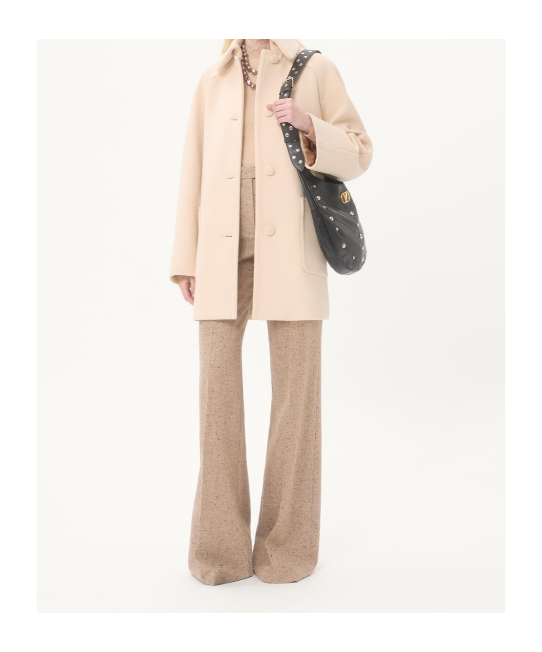 Valentino Woven Casual Pants In Brown