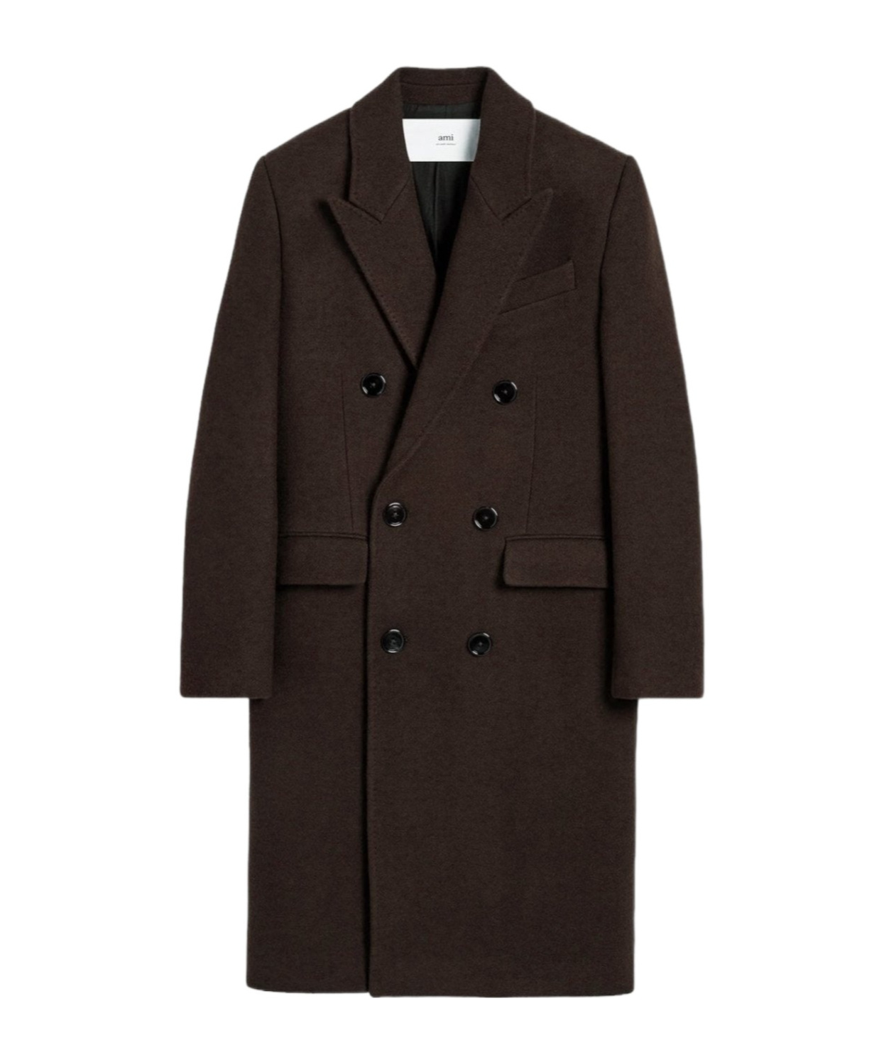 Ami Alexandre Mattiussi Long-sleeved Coat In Black