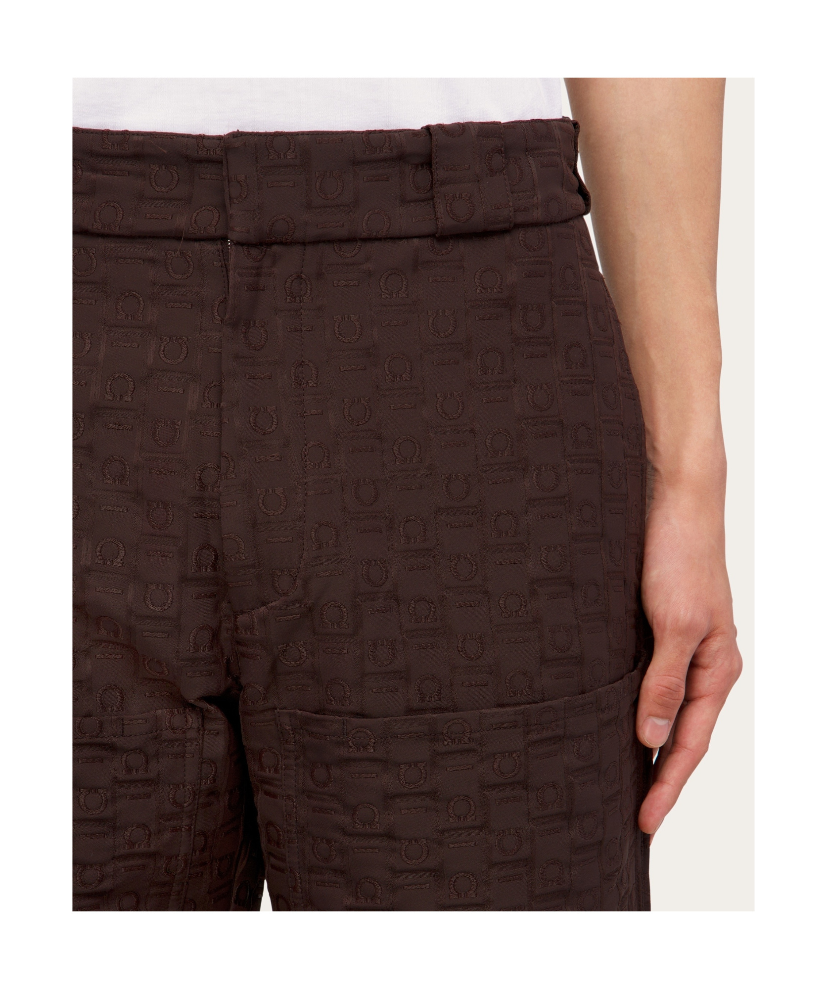 Ferragamo Monogram Trouser In Black