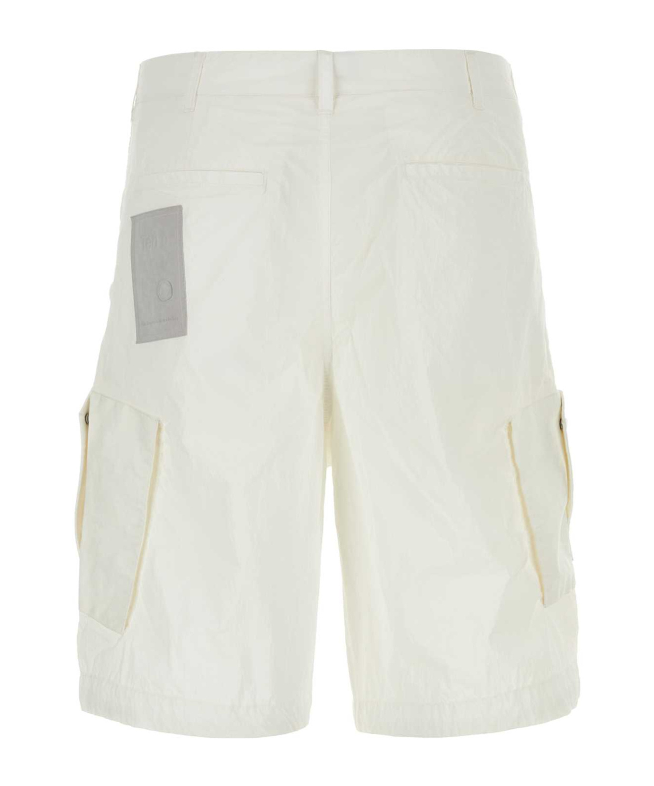 Ten C Bermuda Shorts Nylon Belt Loops In White