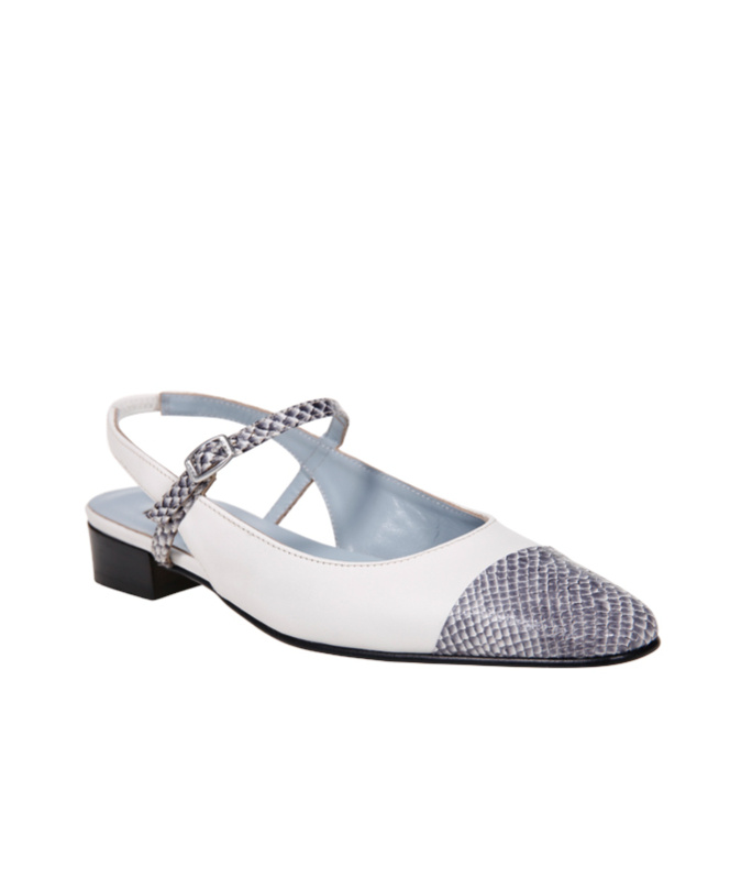 Carel Paris Oceano Slingback Flats In Gray