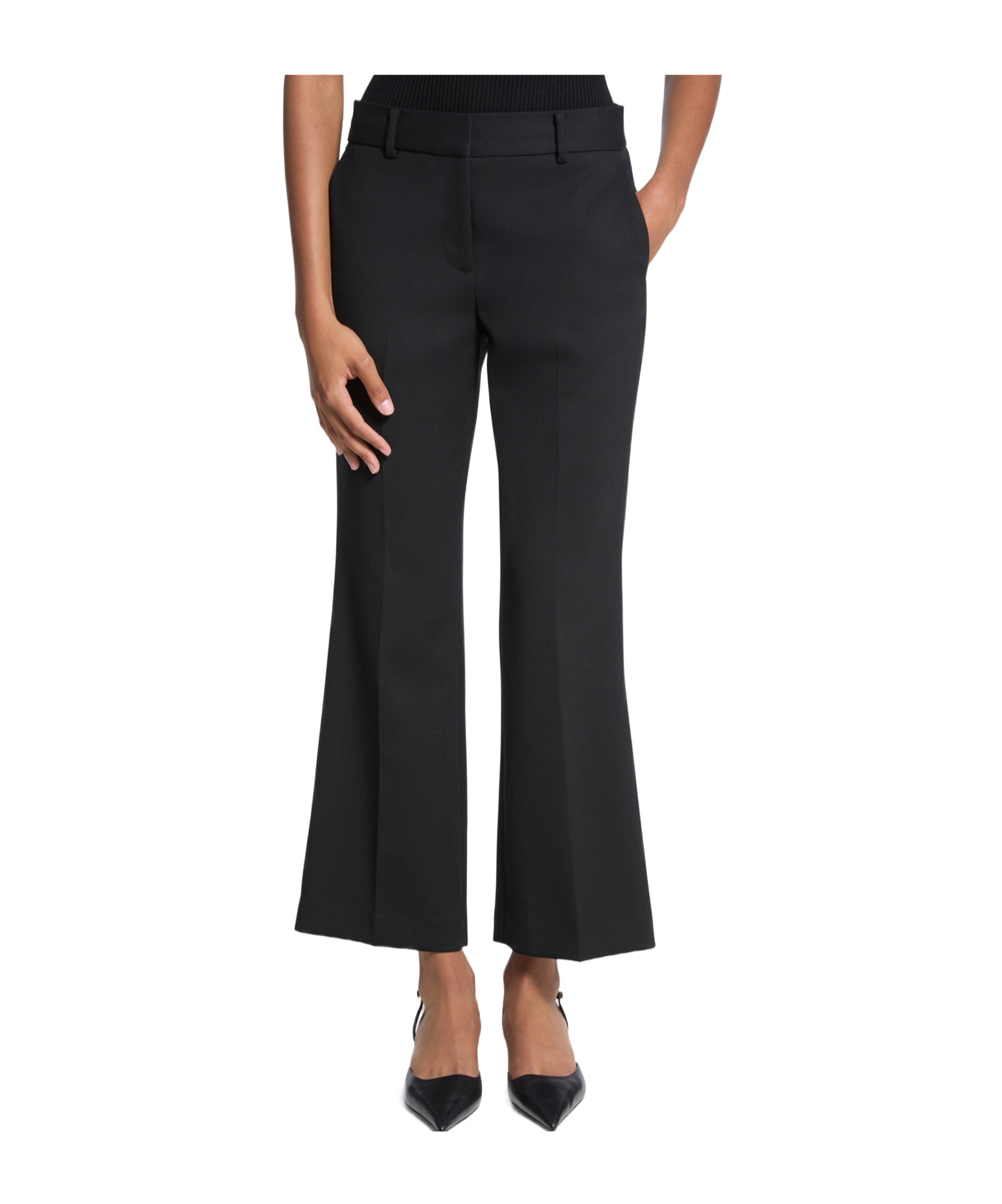 Michael Kors Belt Loop Casual Pants In Black
