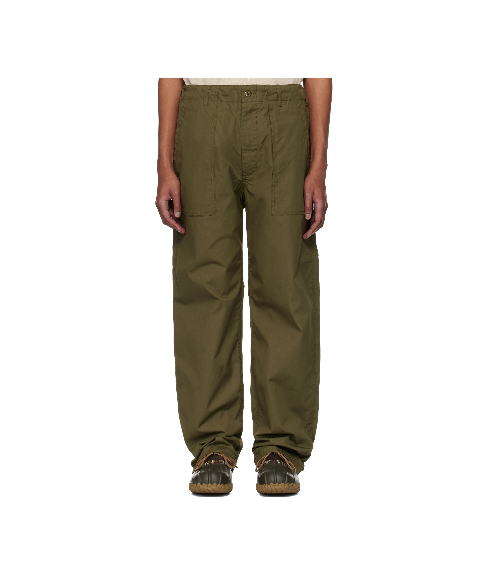 Engineered Garments Khaki Cloth Painter Trousers In Khaki