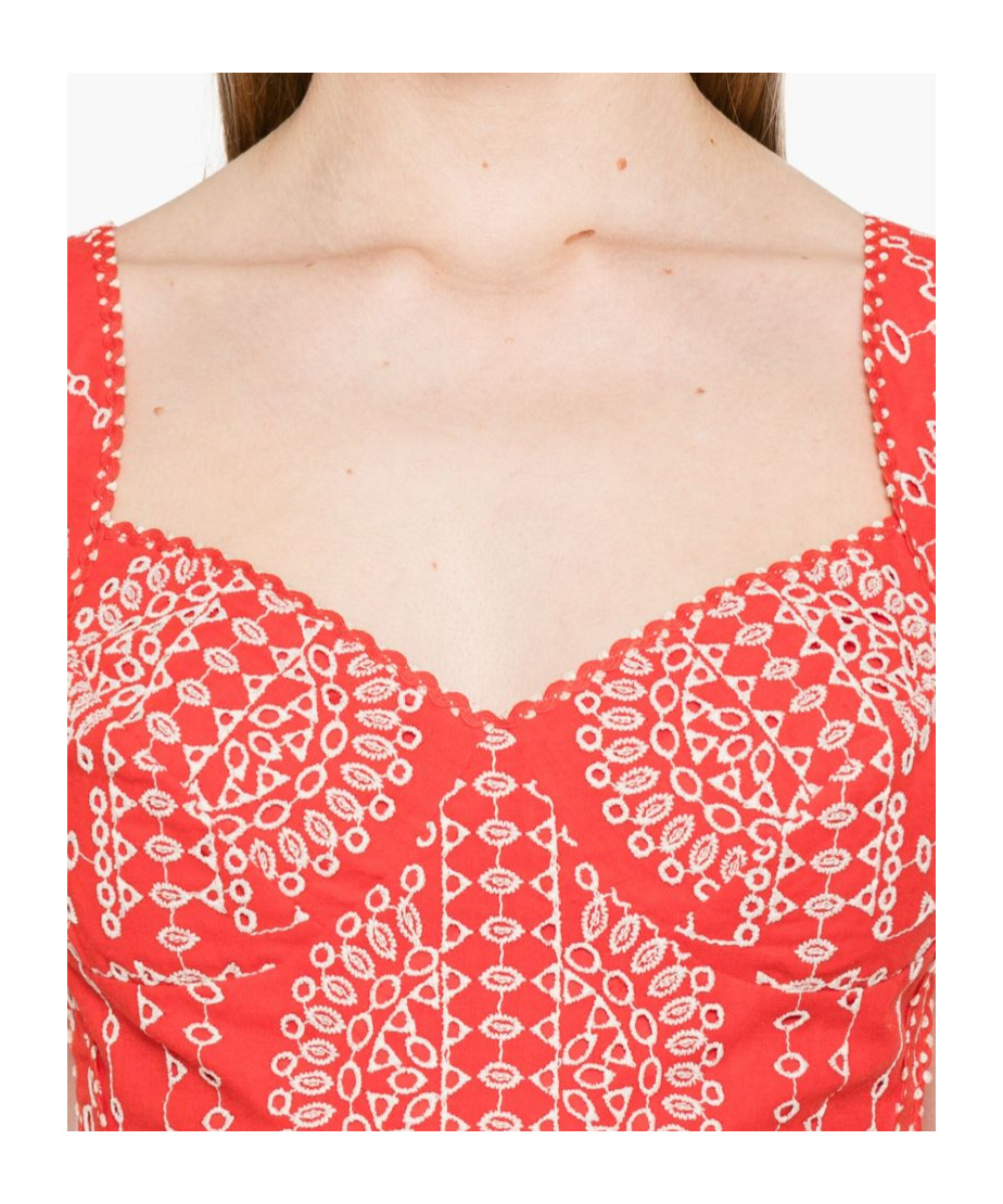 Charo Ruiz Goldie Crop Top In Red