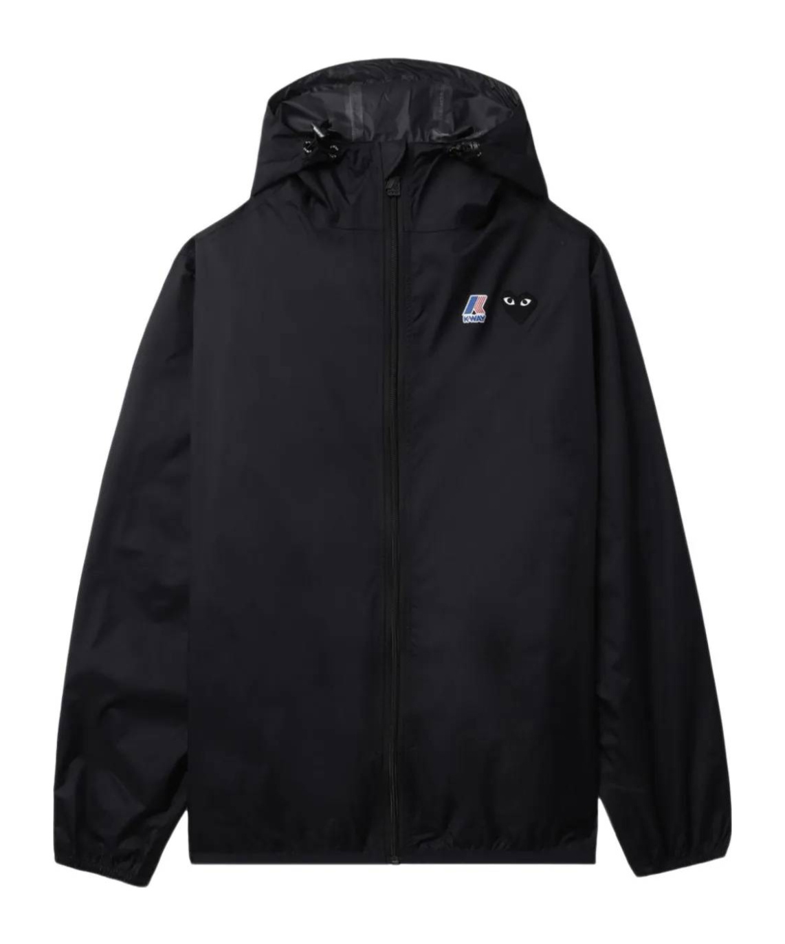 Comme Des Garçons Play Hooded Zipped Jacket In Black