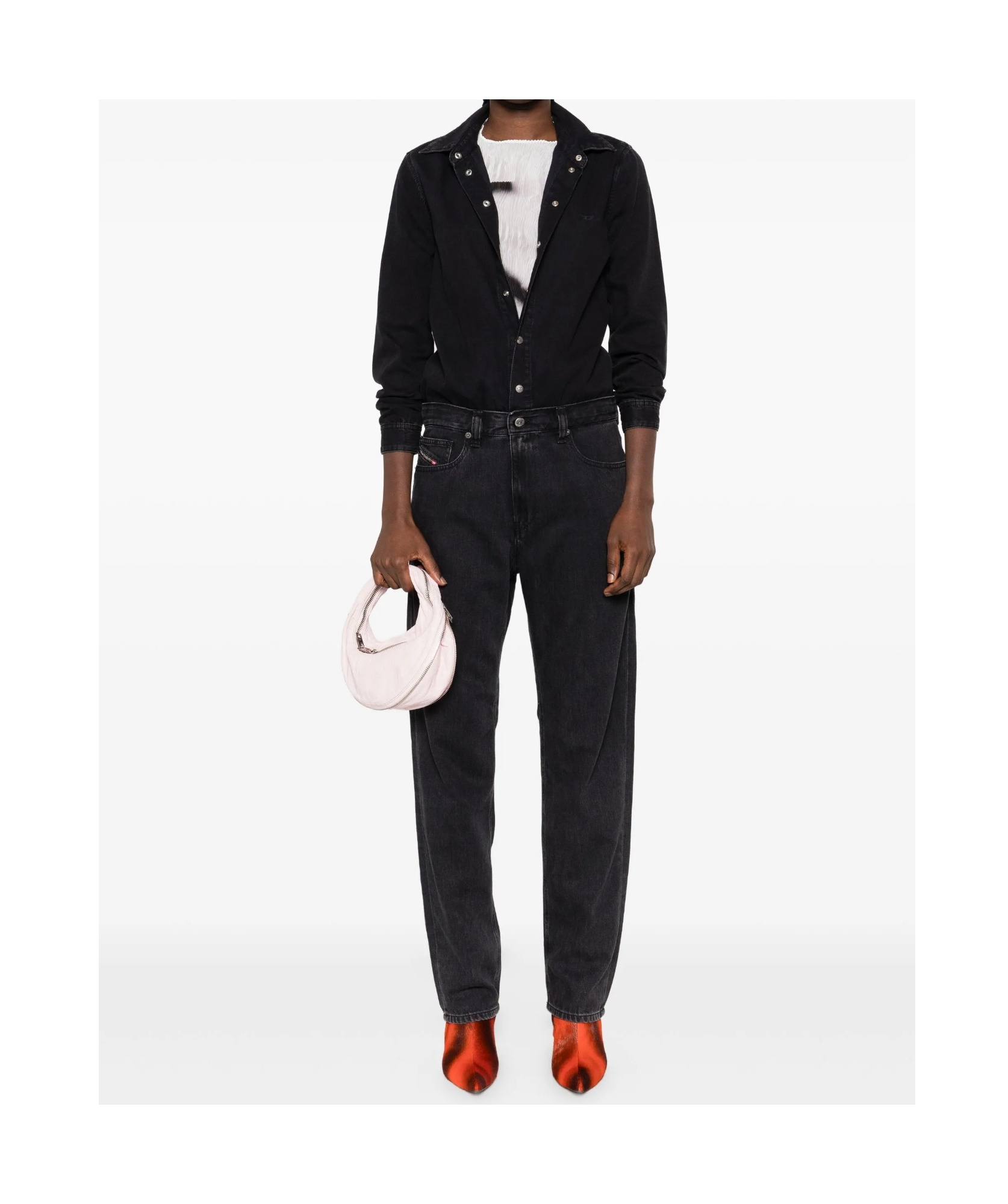 Diesel Button-fastening Jumpsuit In Black