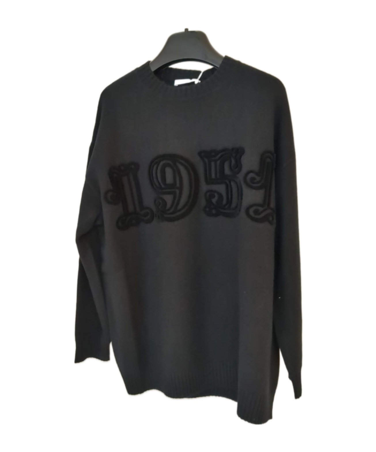 Max Mara Long-sleeved Sweater In Black