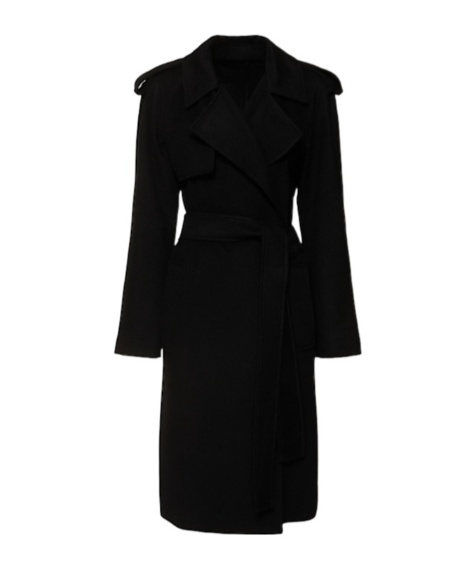 Burberry Cashmere Long Coat In Gray