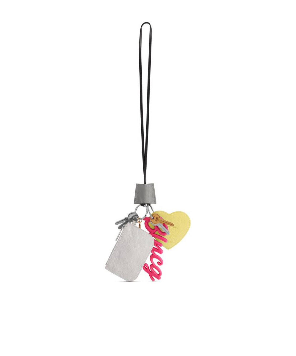 Balenciaga Le Cagole Keychain In Gray/white