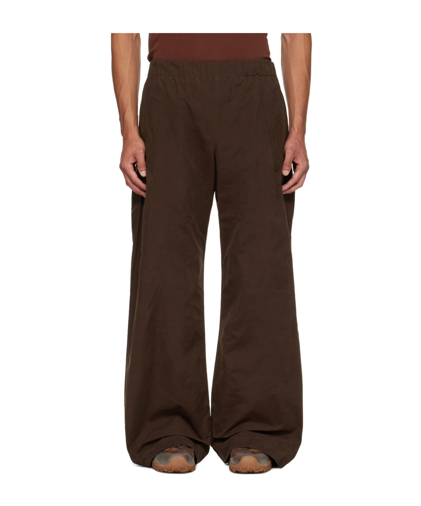 Egonlab Brown Track Trousers In Brown