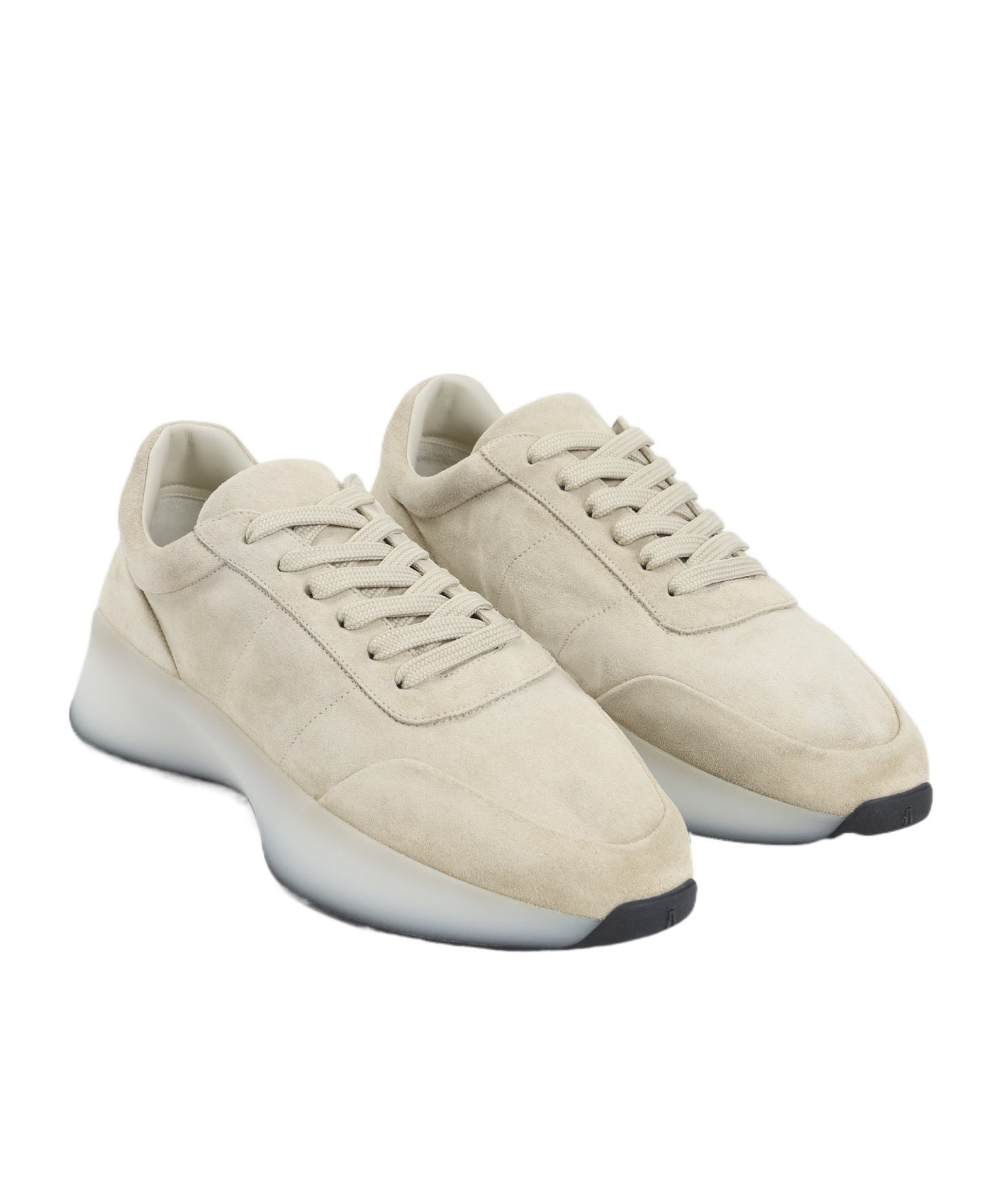 Fear Of God Round Toe Suede Runner With Rubber Sole In Neutral