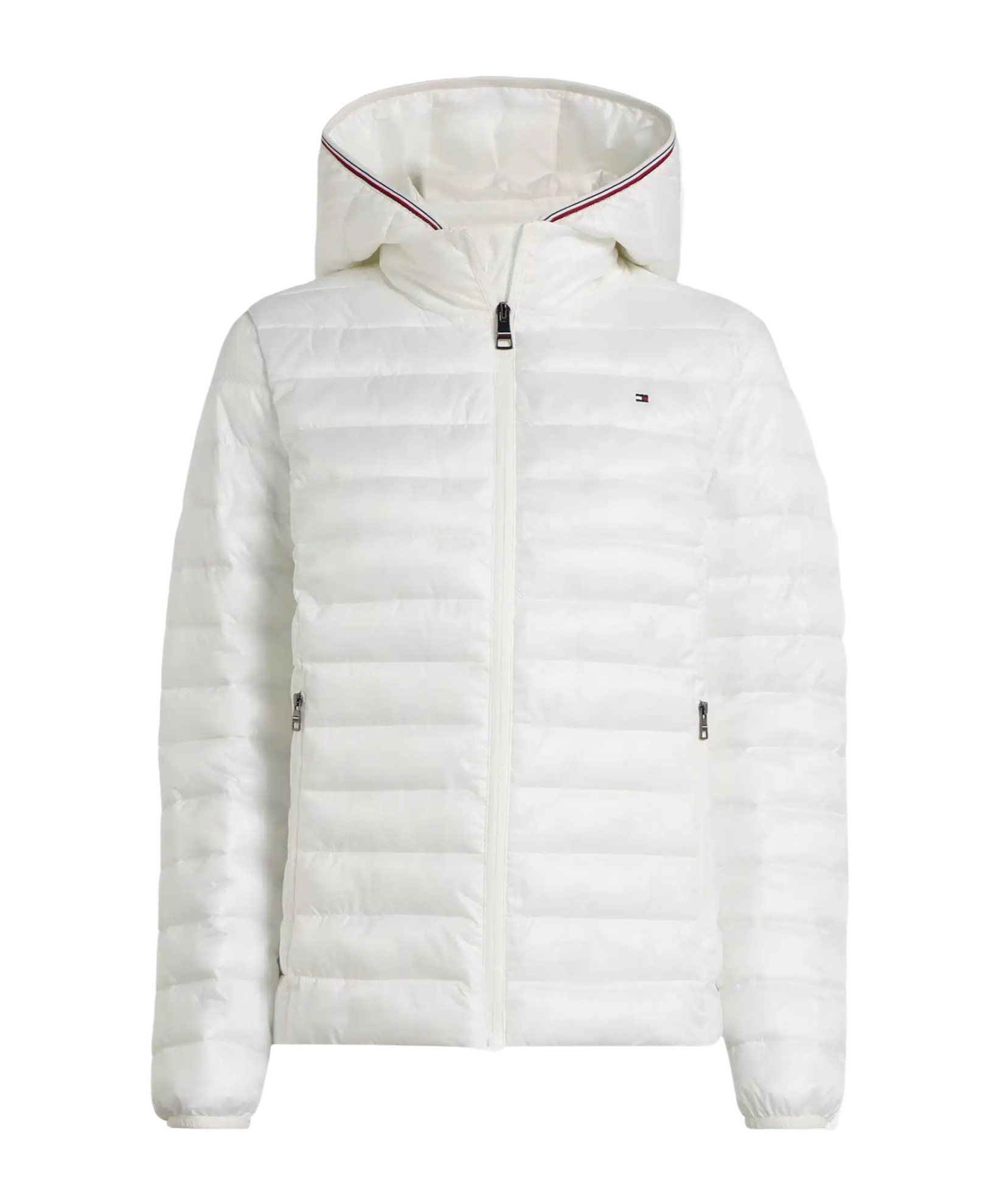 Tommy Hilfiger Global-stripe Padded Jacket In White