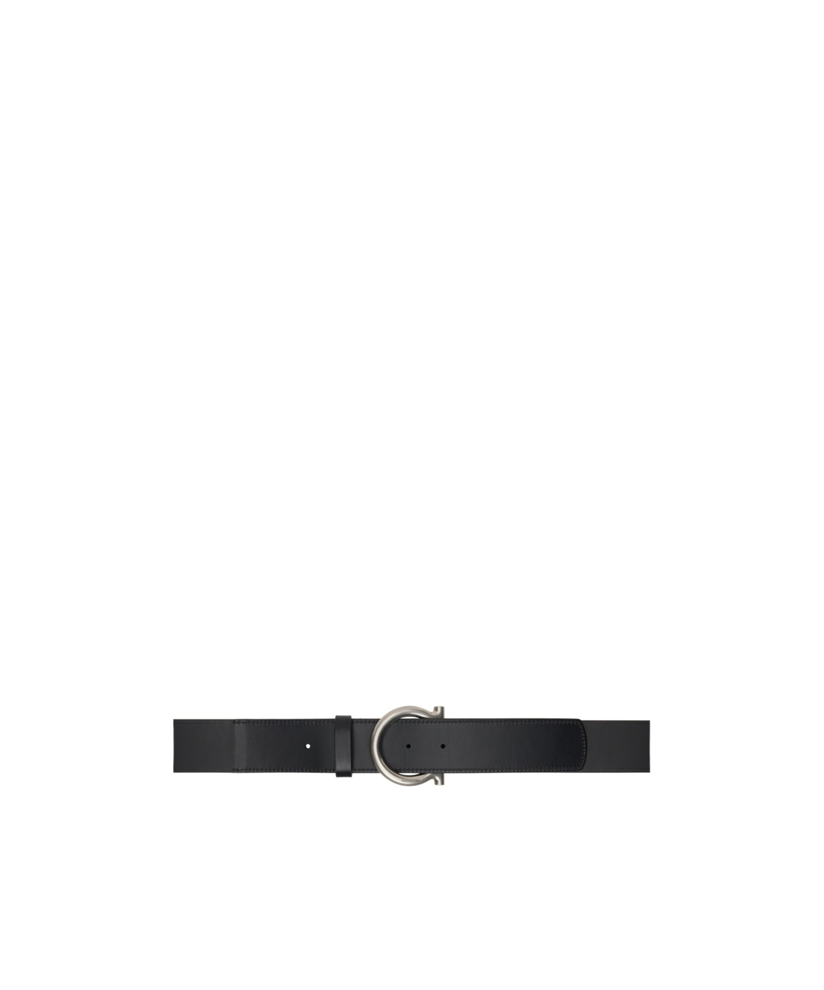 Ferragamo Gancini Buckle Belt In Black