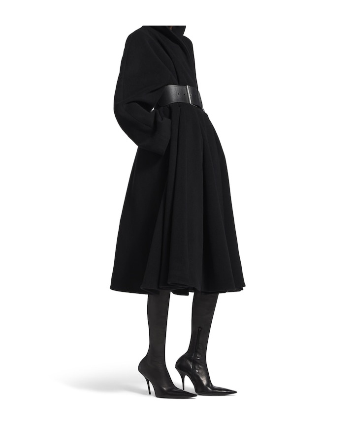 Balenciaga Women's Wrap Coat In Black In Black