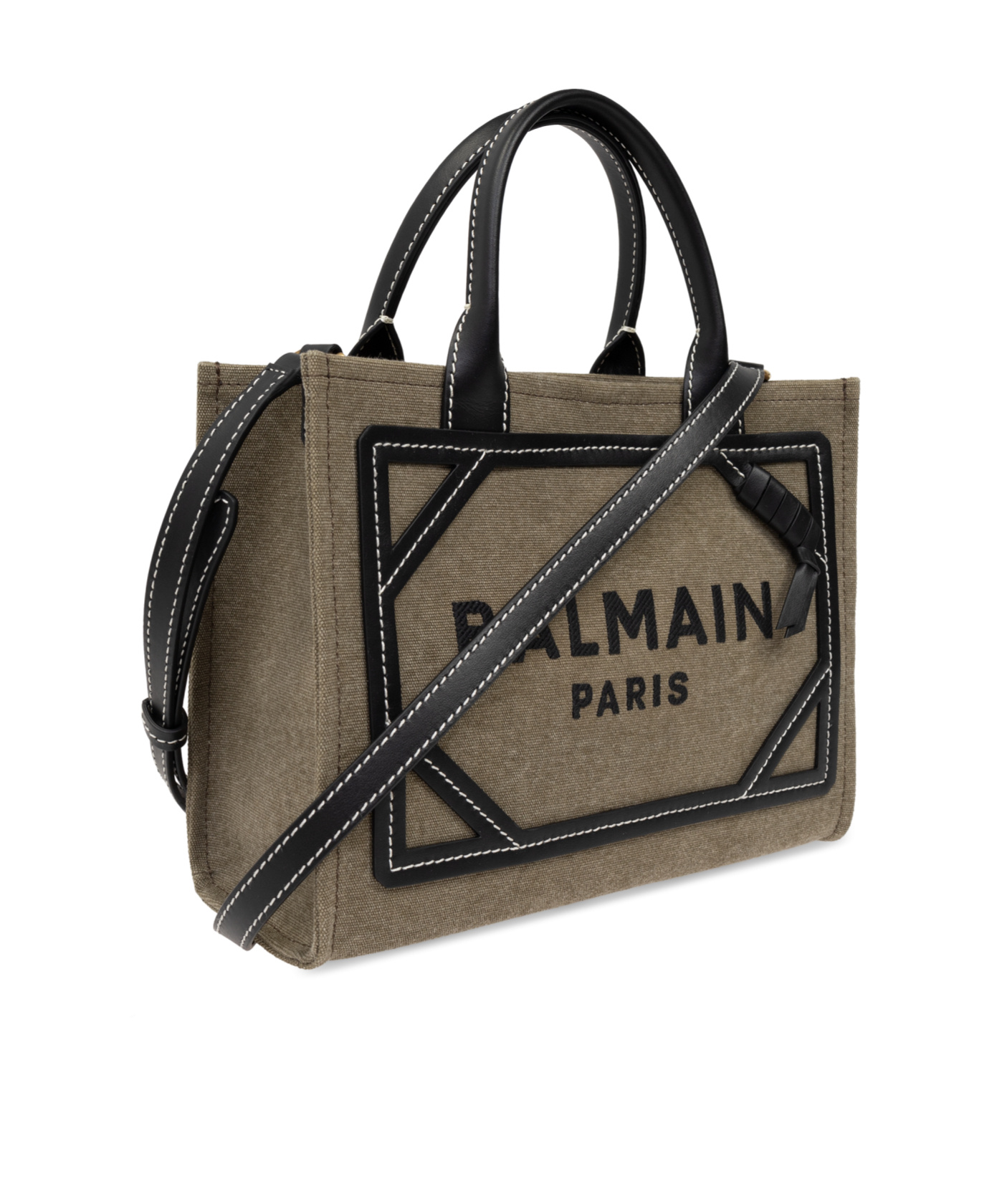 Balmain B-army Shopper Bag In Black