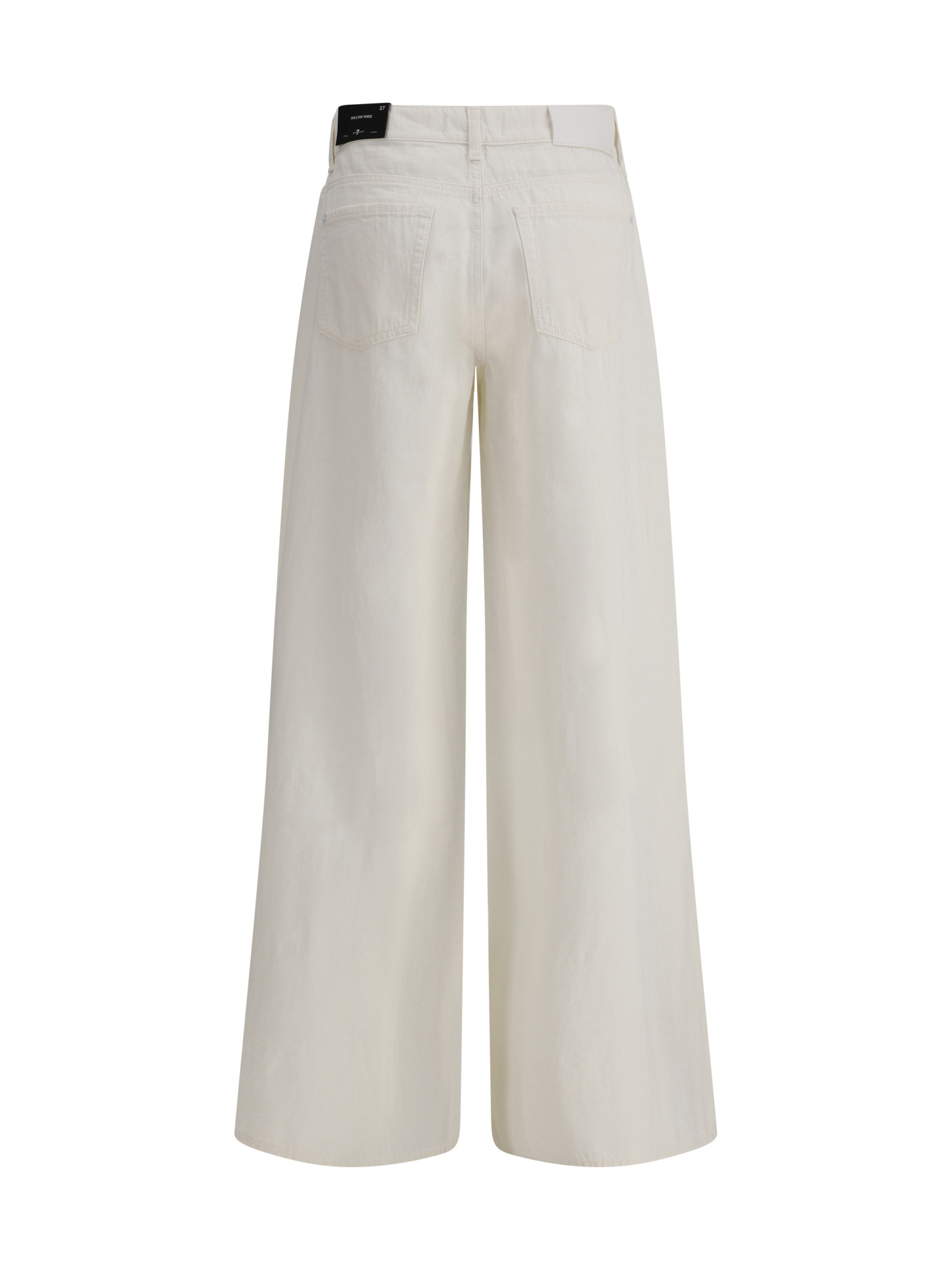 7 For All Mankind Willow Wide Leg Linen Blend Jeans In Gold