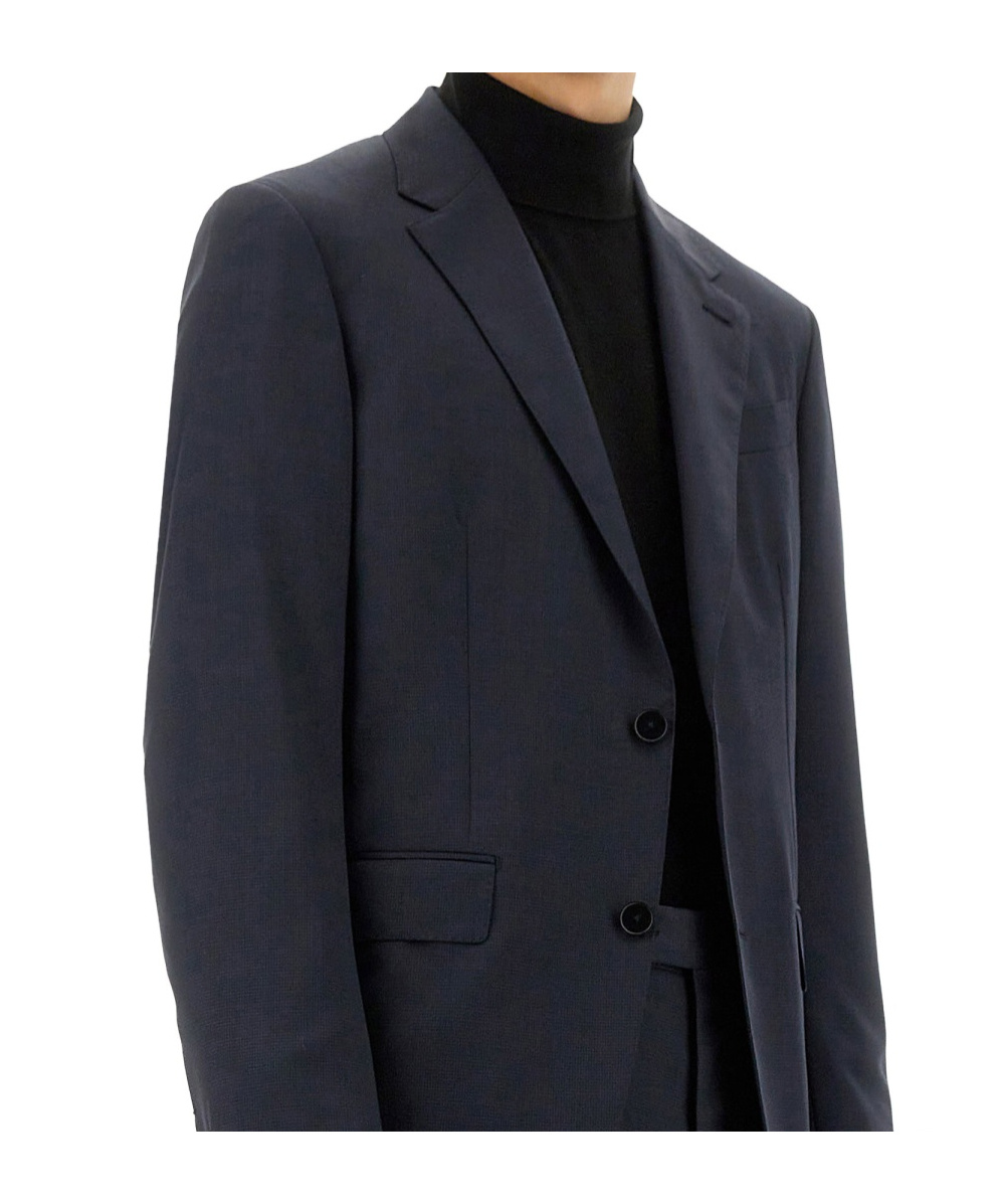 Shop Zegna Long-sleeved Suit In Black