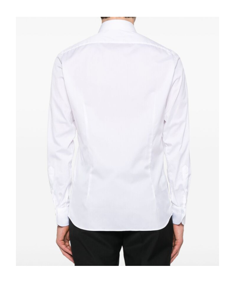 Shop Tagliatore Long-sleeved Shirt In White