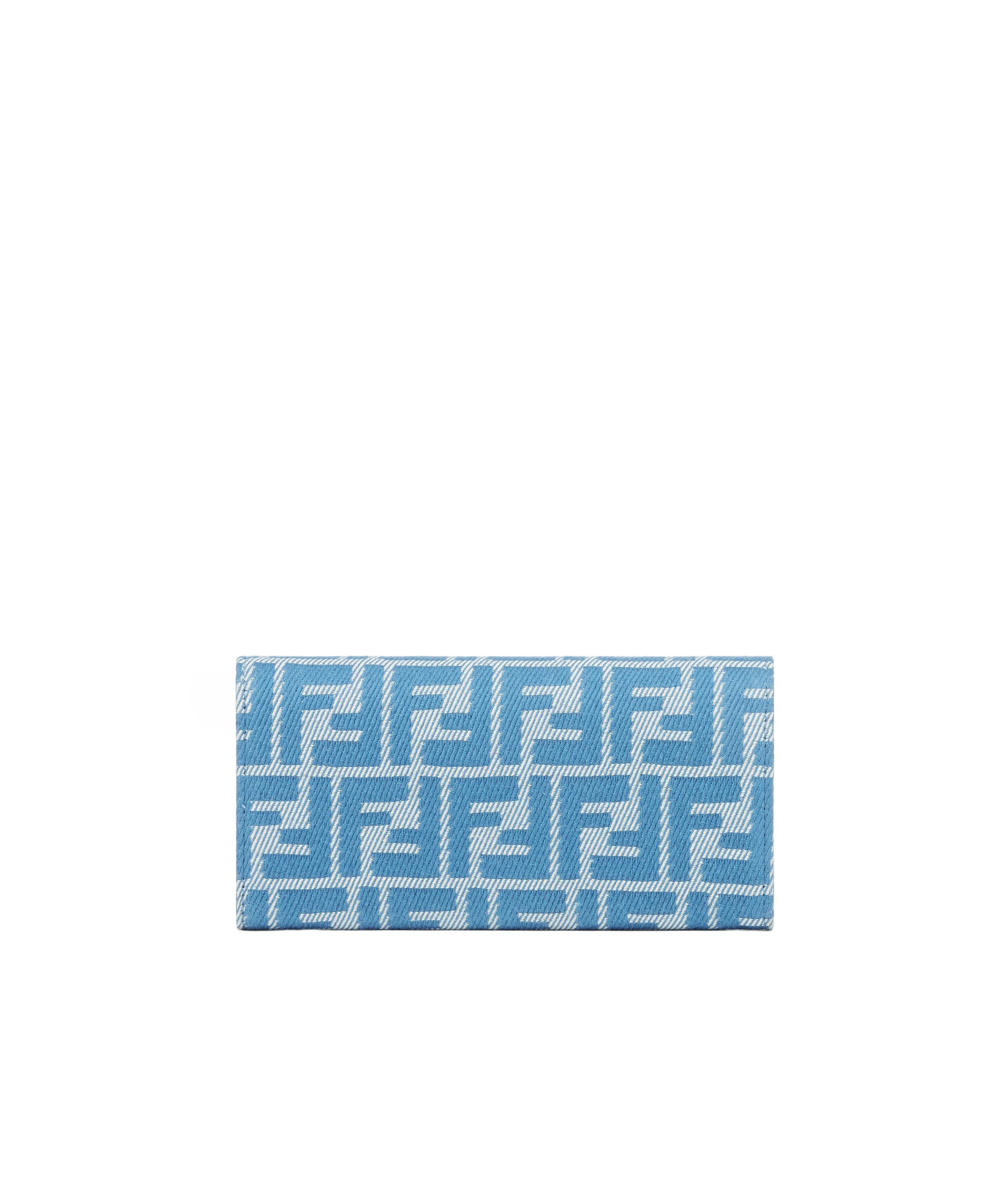 Fendi Baguette Continental With Chain In Blue