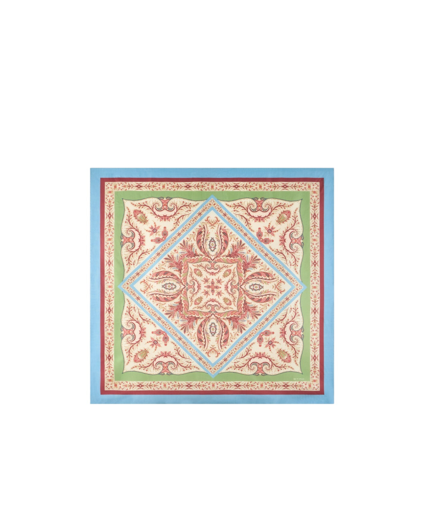 Etro Silk Scarf With Placed Print In Neutral