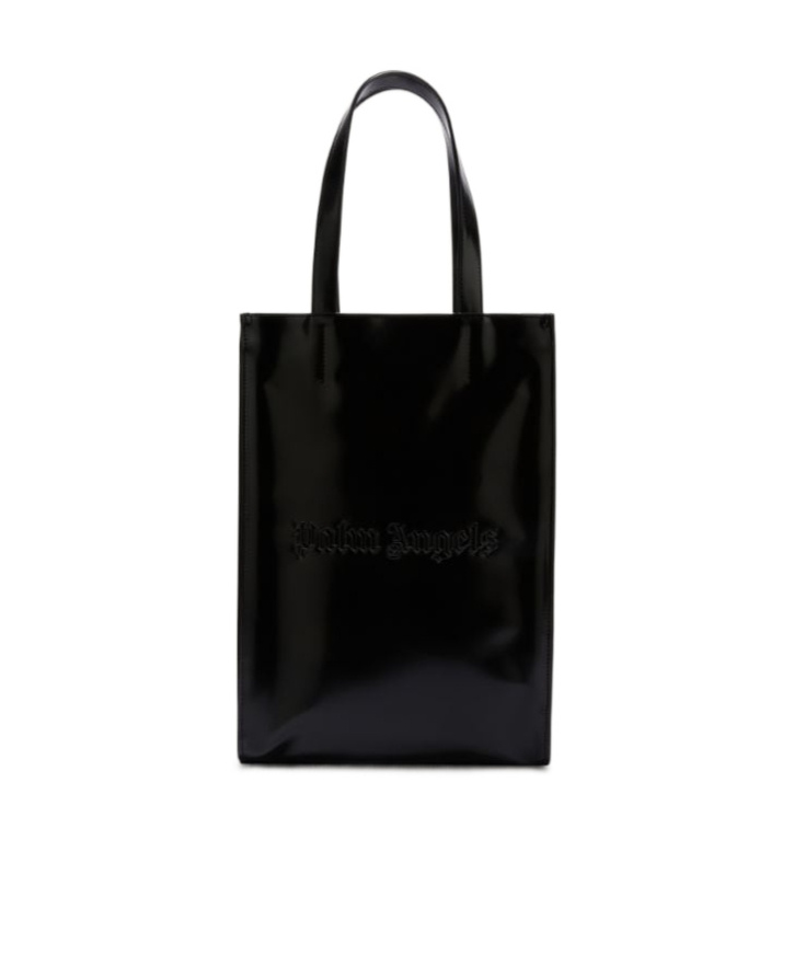 Palm Angels Logo Debossed Open-top Tote Bag In Black