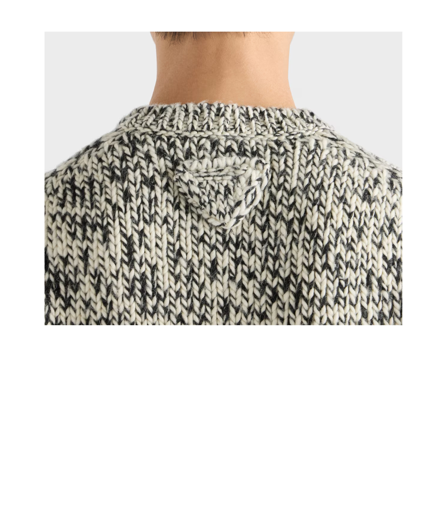 Prada Beige Two-tone Wool Cardigan In Multi