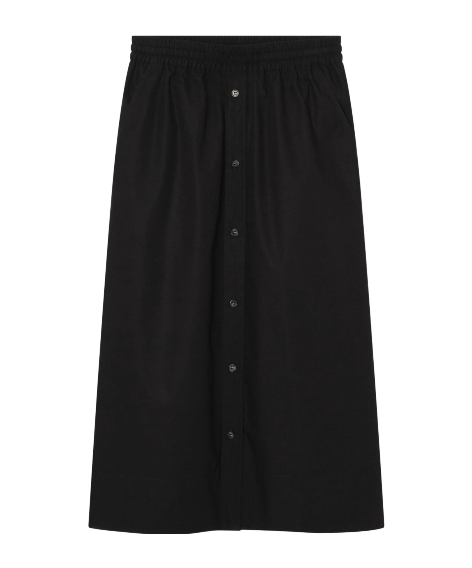 A.p.c. Elastic Waistband Midi Skirt In Black