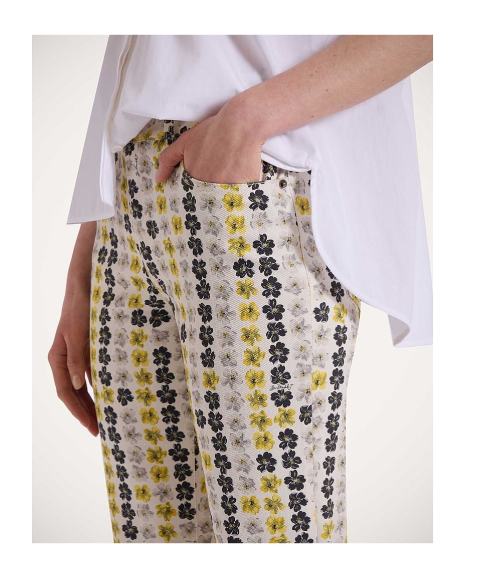 La Doublej The Cropped Flare Jean In Yellow