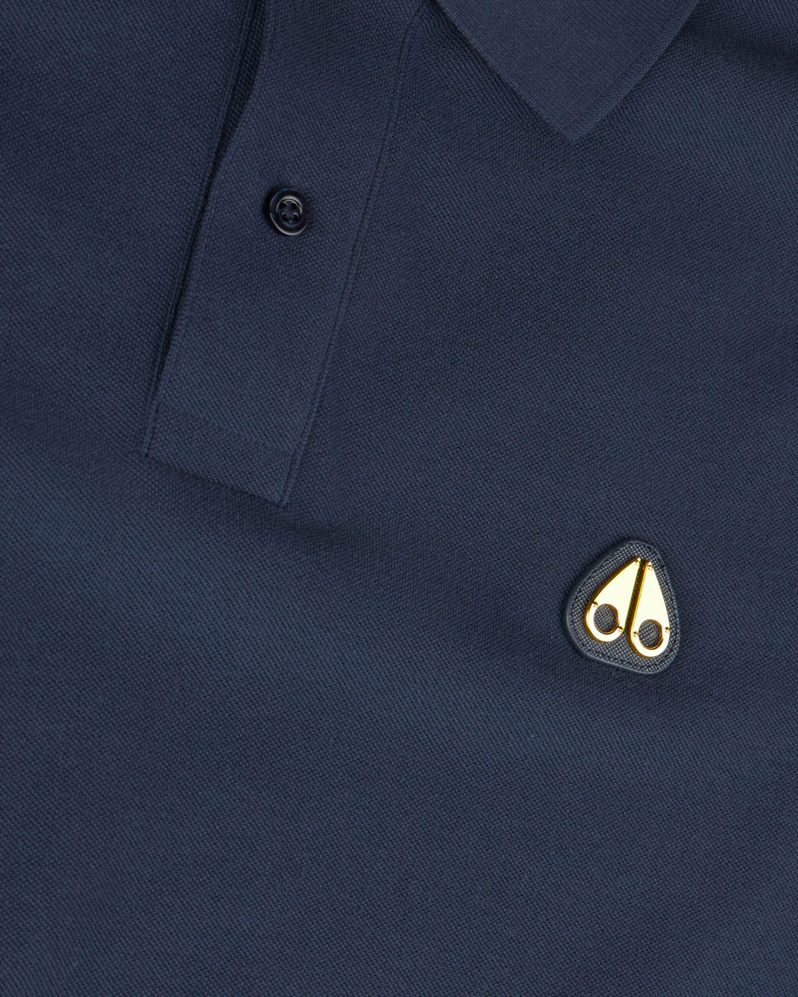 Moose Knuckles Everett Mens Polo Shirt In Blue