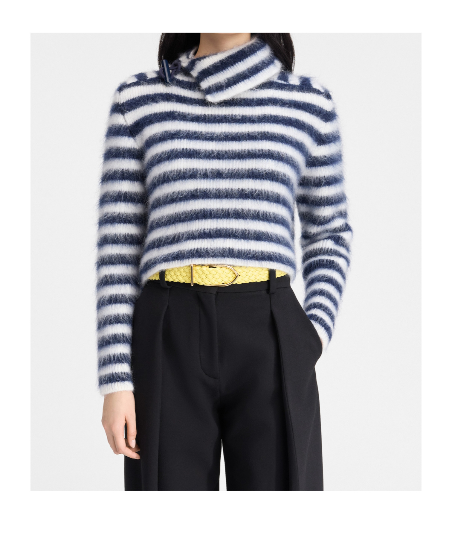 Jacquemus Marina Striped Wool-blend Sweater In Blue