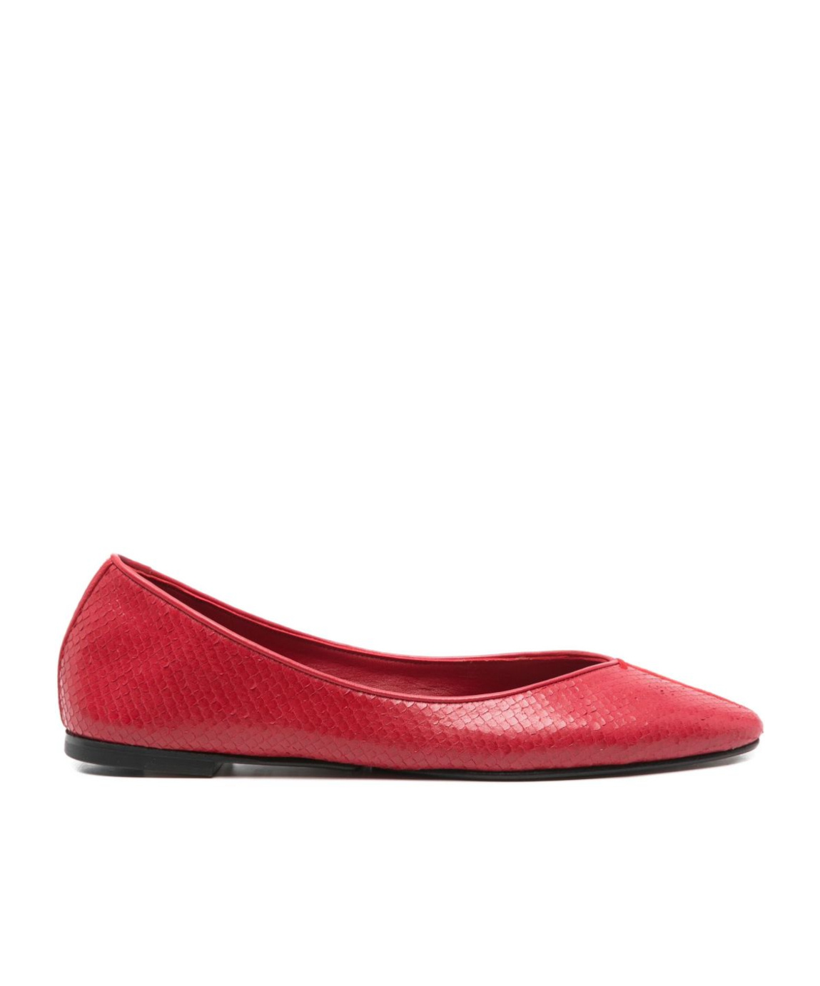 Jacquemus Les Ballerines Mixed Leather Flats In Red