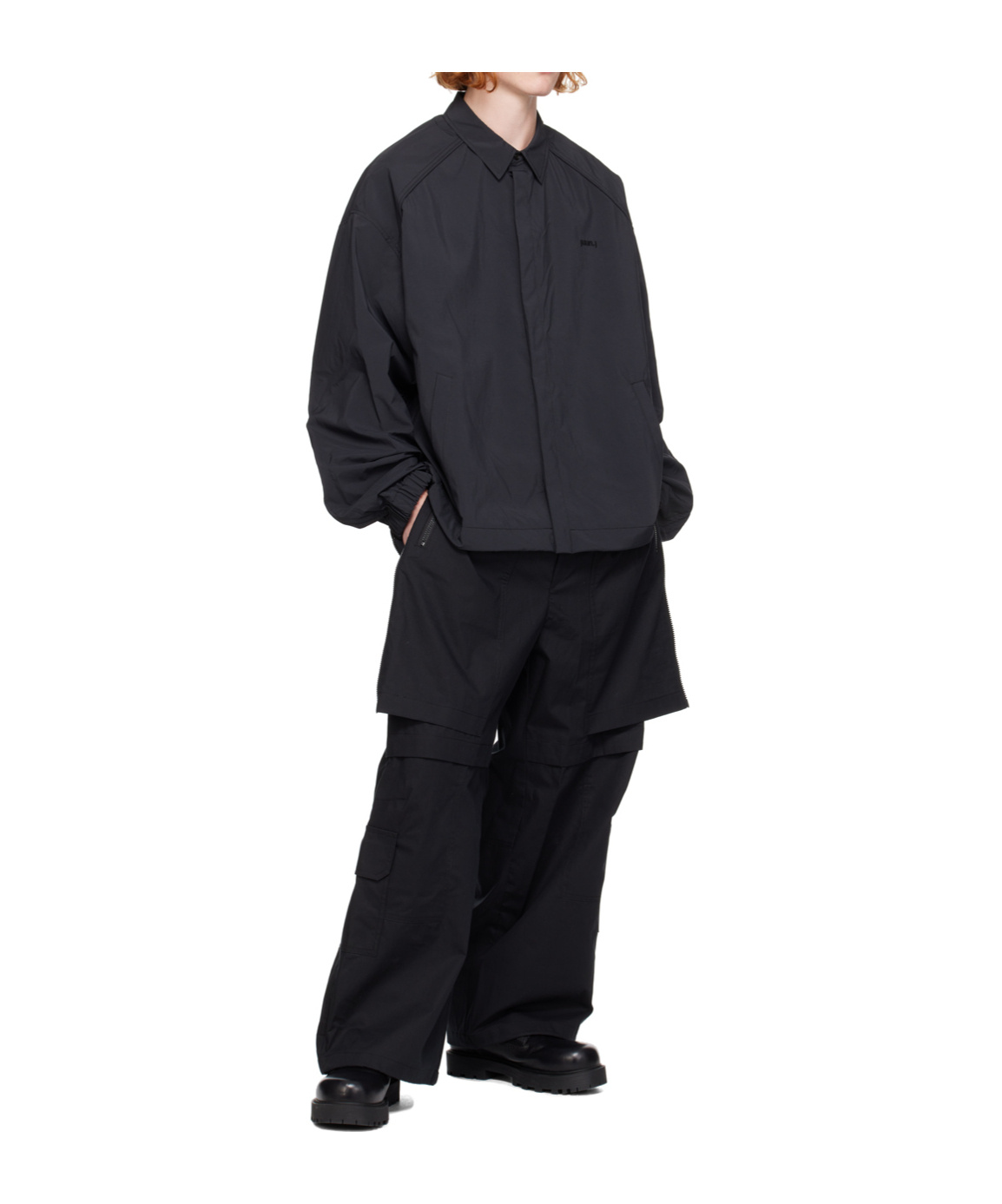 Juunj Black Puckering Shirt In Black