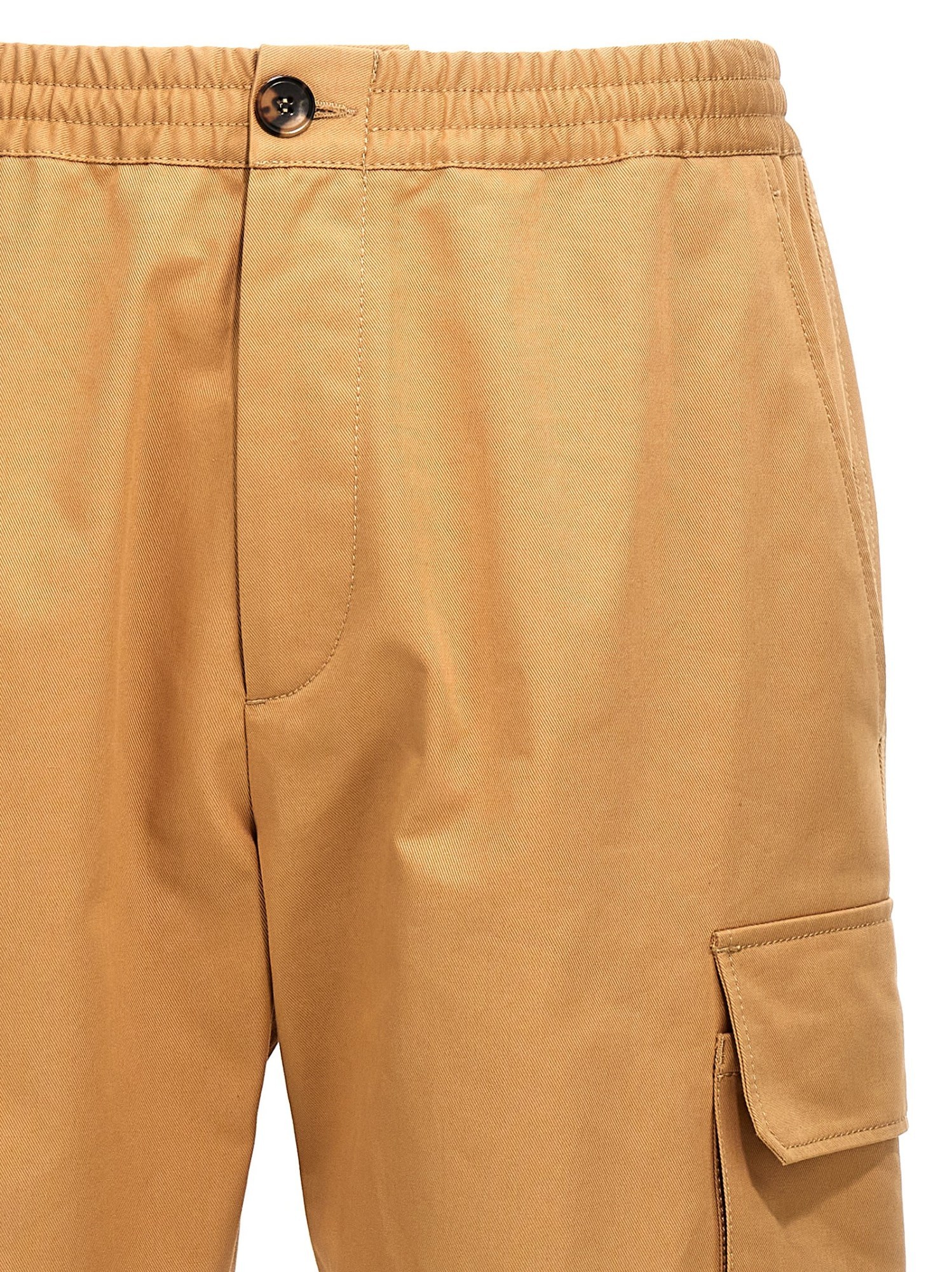 Shop Marni Twill Tapered Cargo Trousers In Brown