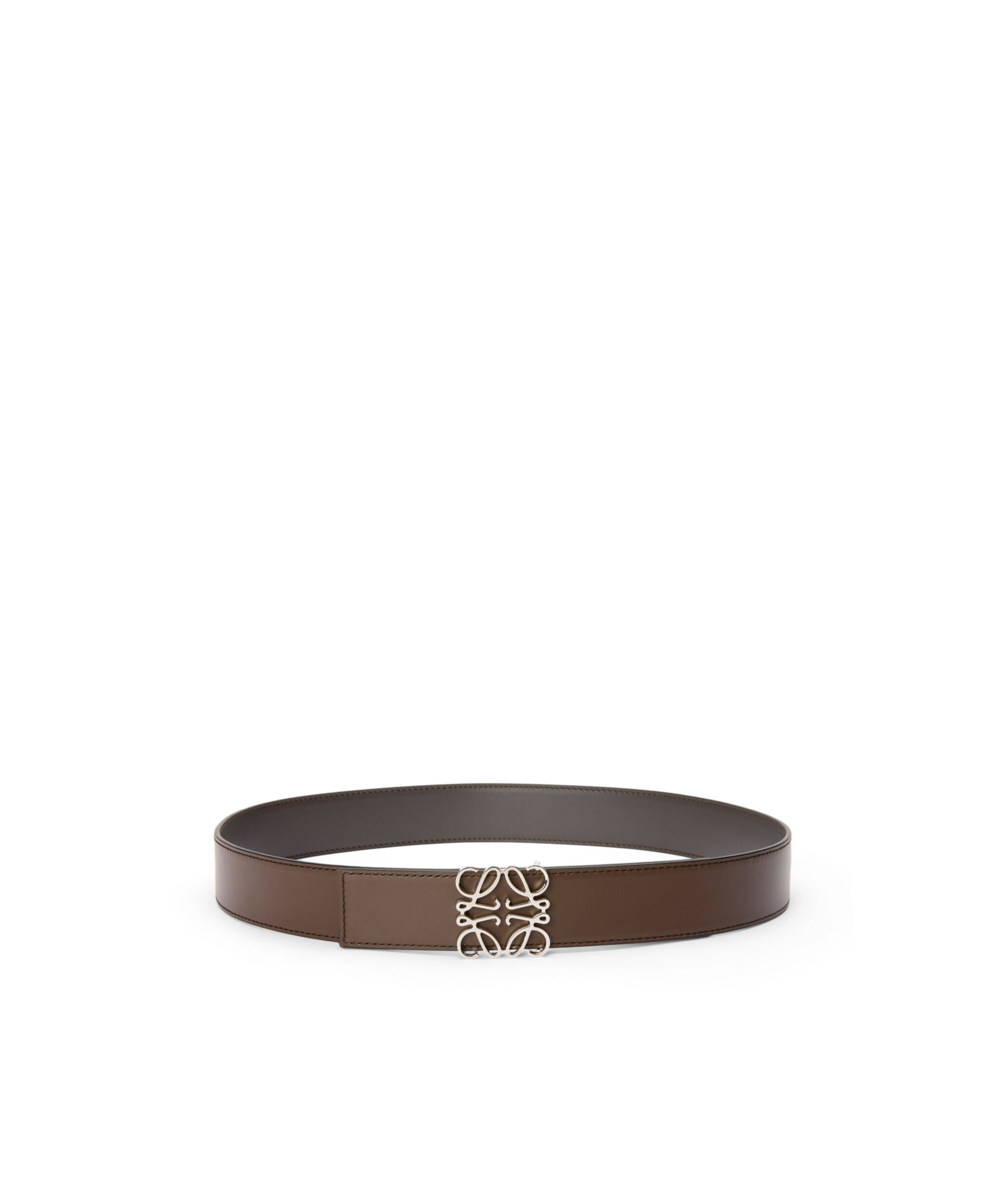 Loewe Smooth Calfskin Double-sided Anagram Belt In Brown