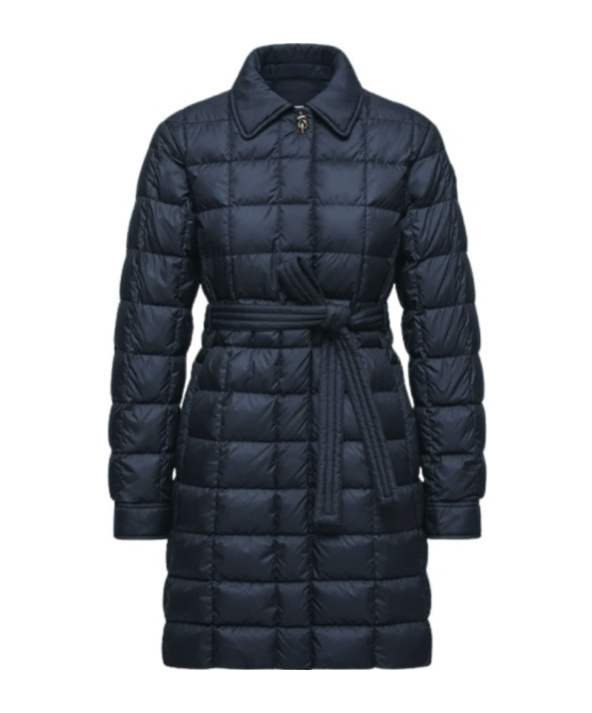 Moncler Long-sleeved Down Jacket In Blue