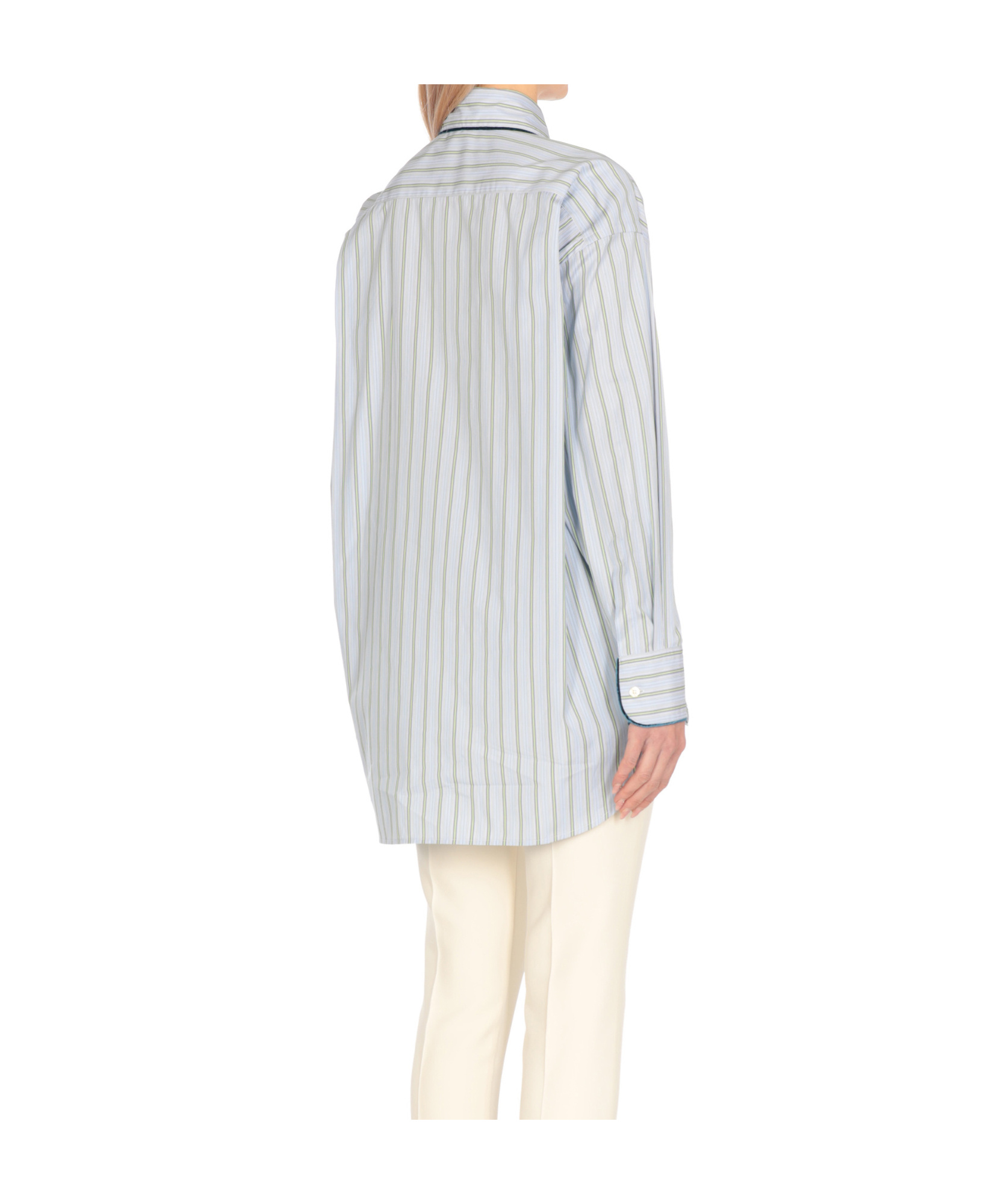 Shop Etro Striped Shirt In White