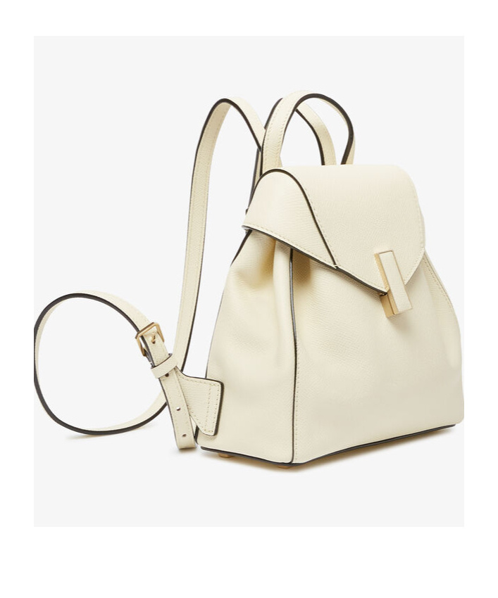Valextra Iside Mini Backpack In Pergamena White