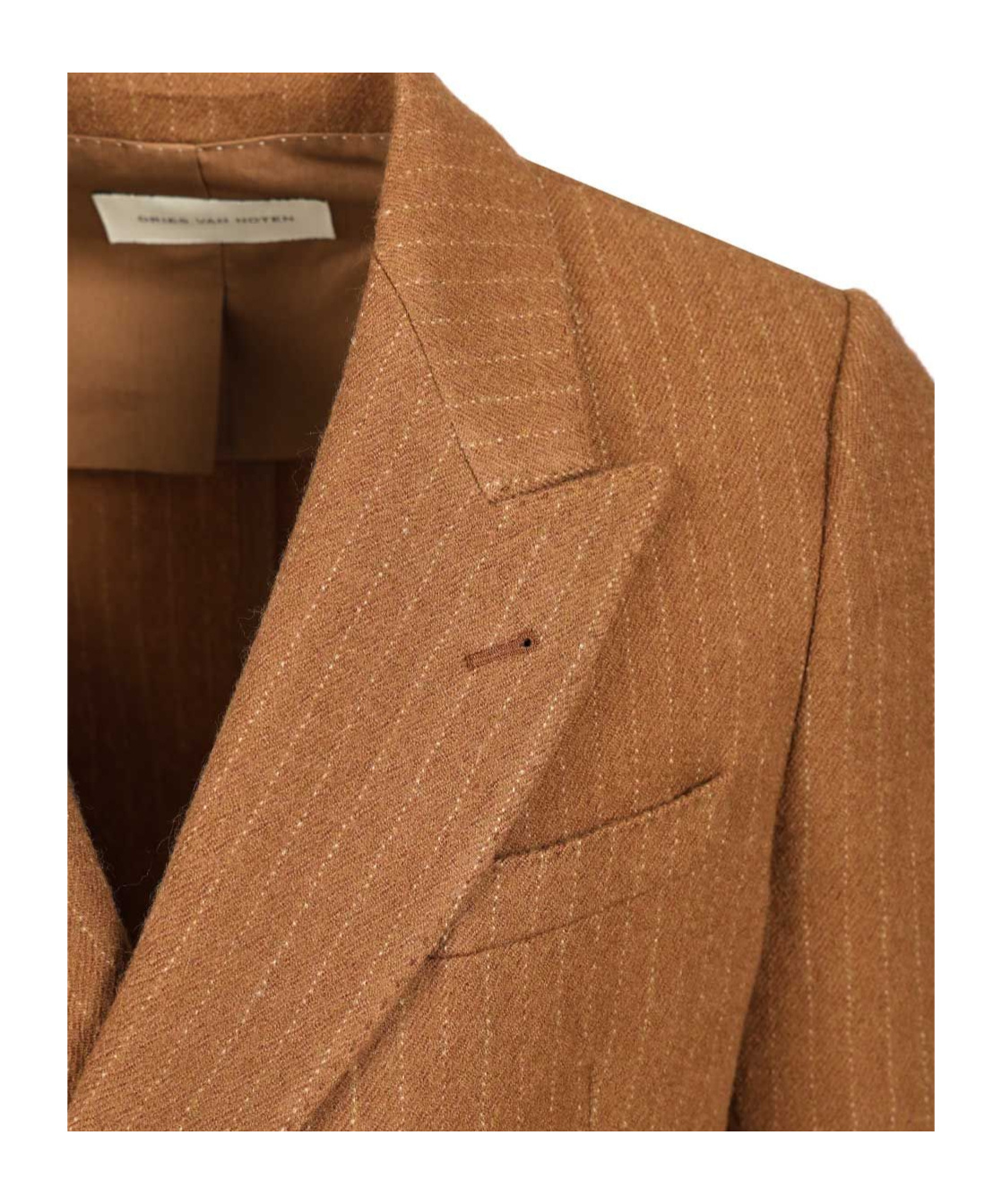 Dries Van Noten Men Regular Fit Double Breasted Blazer In Brown