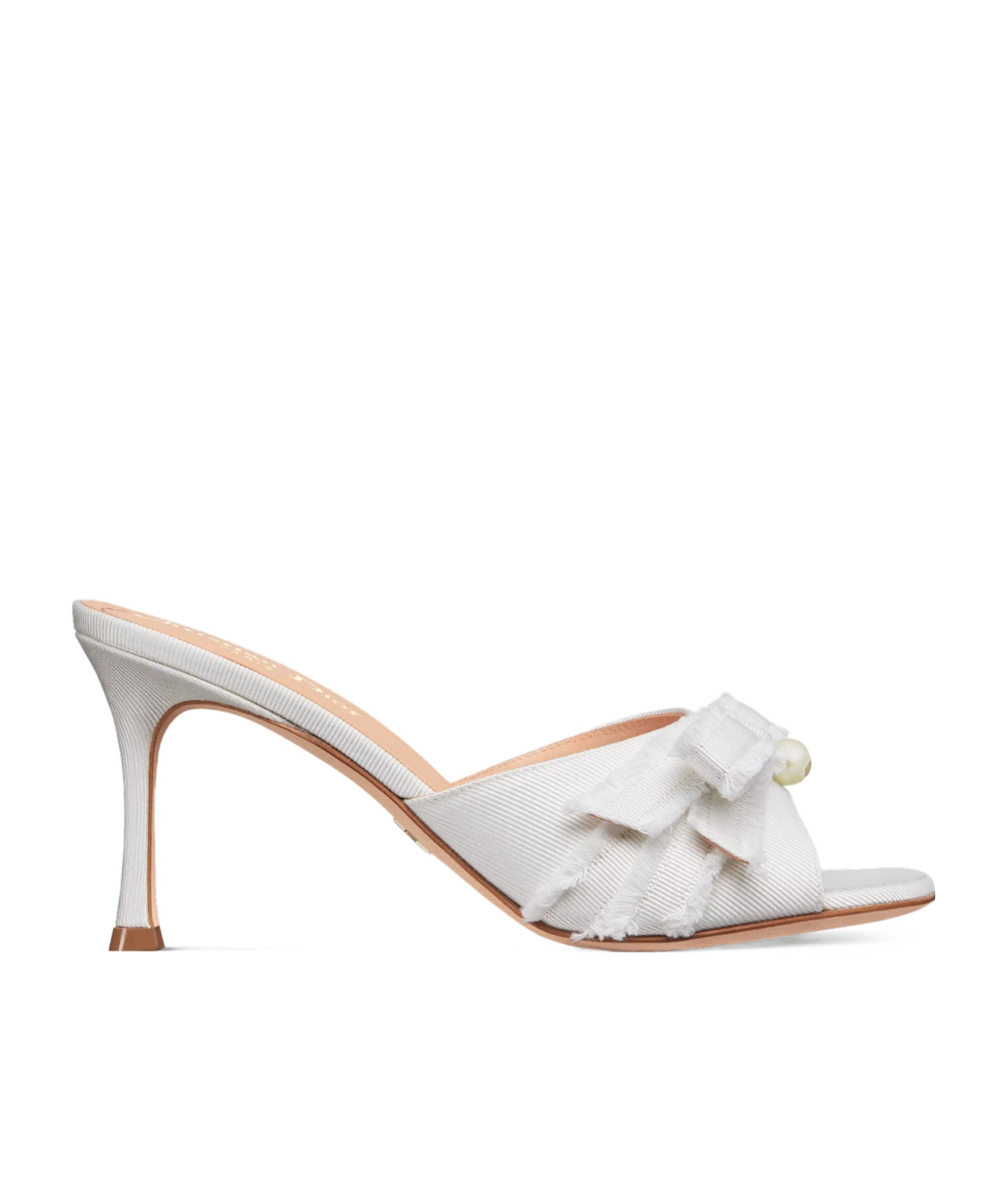 Dior Aable Heeled Mule In White