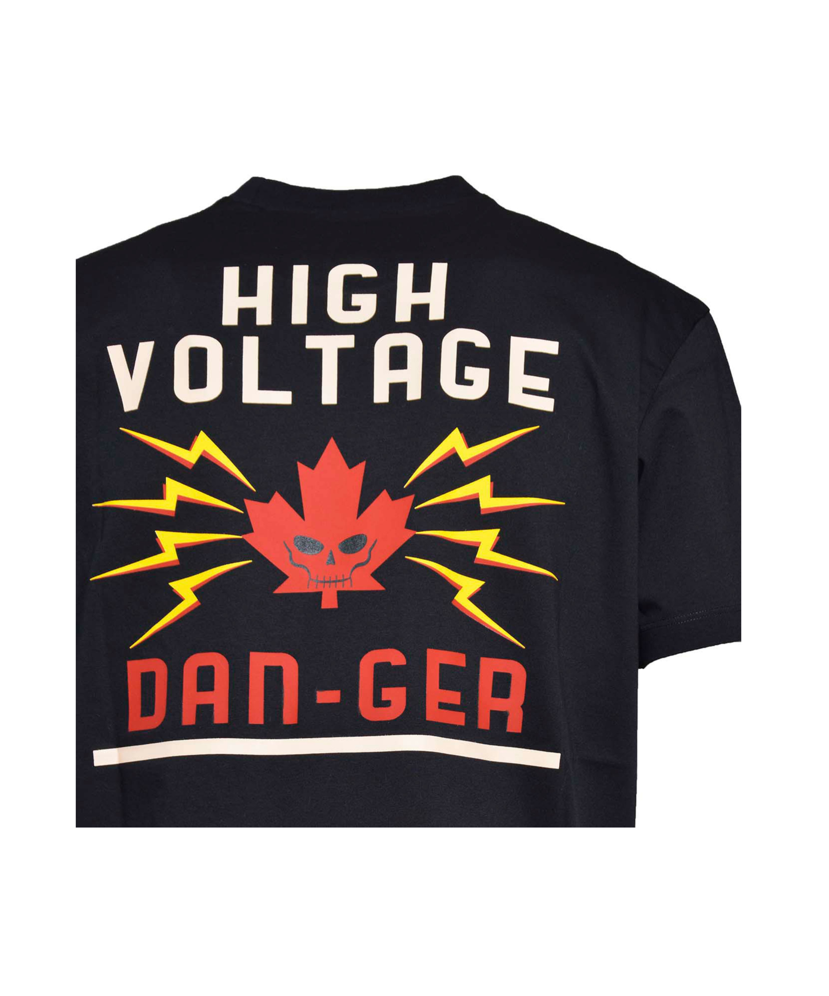 Dsquared2 High Voltage T-shirt In Black Cotton In Black