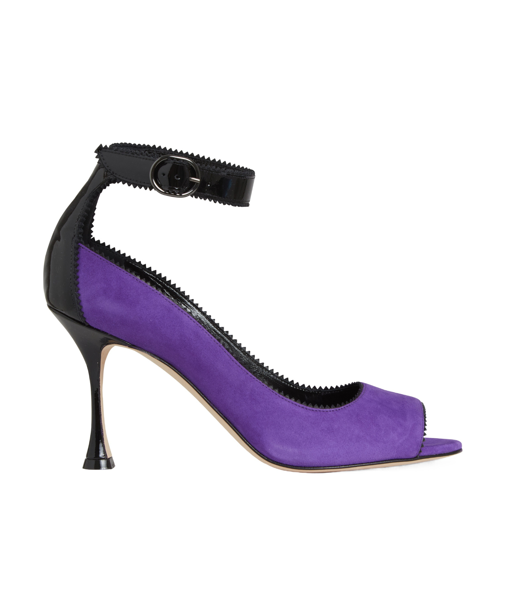 Manolo Blahnik Kadirasa Suede Open-toe Pumps In Black